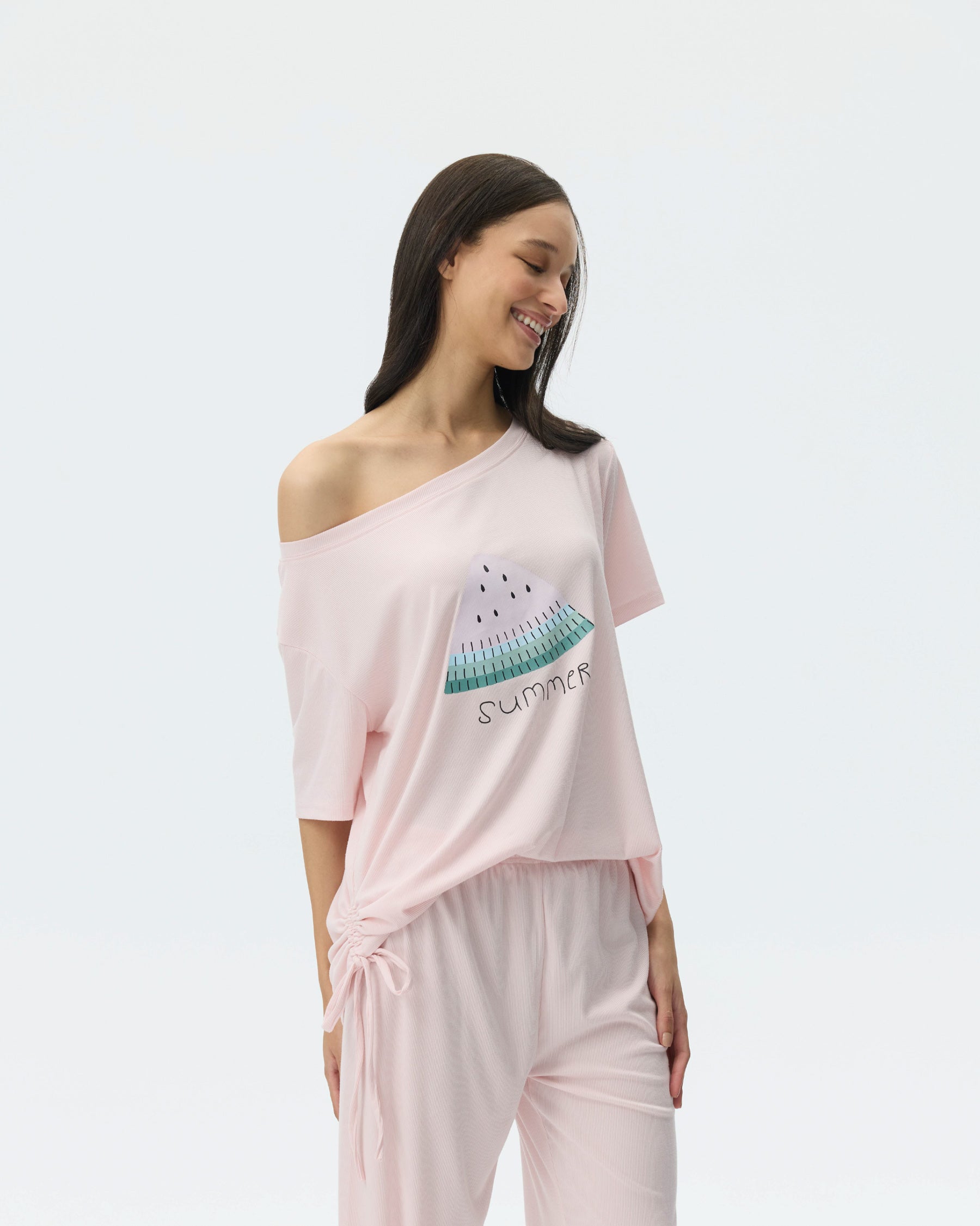 بيجامة نسائية - قطعتين (M-2XL)