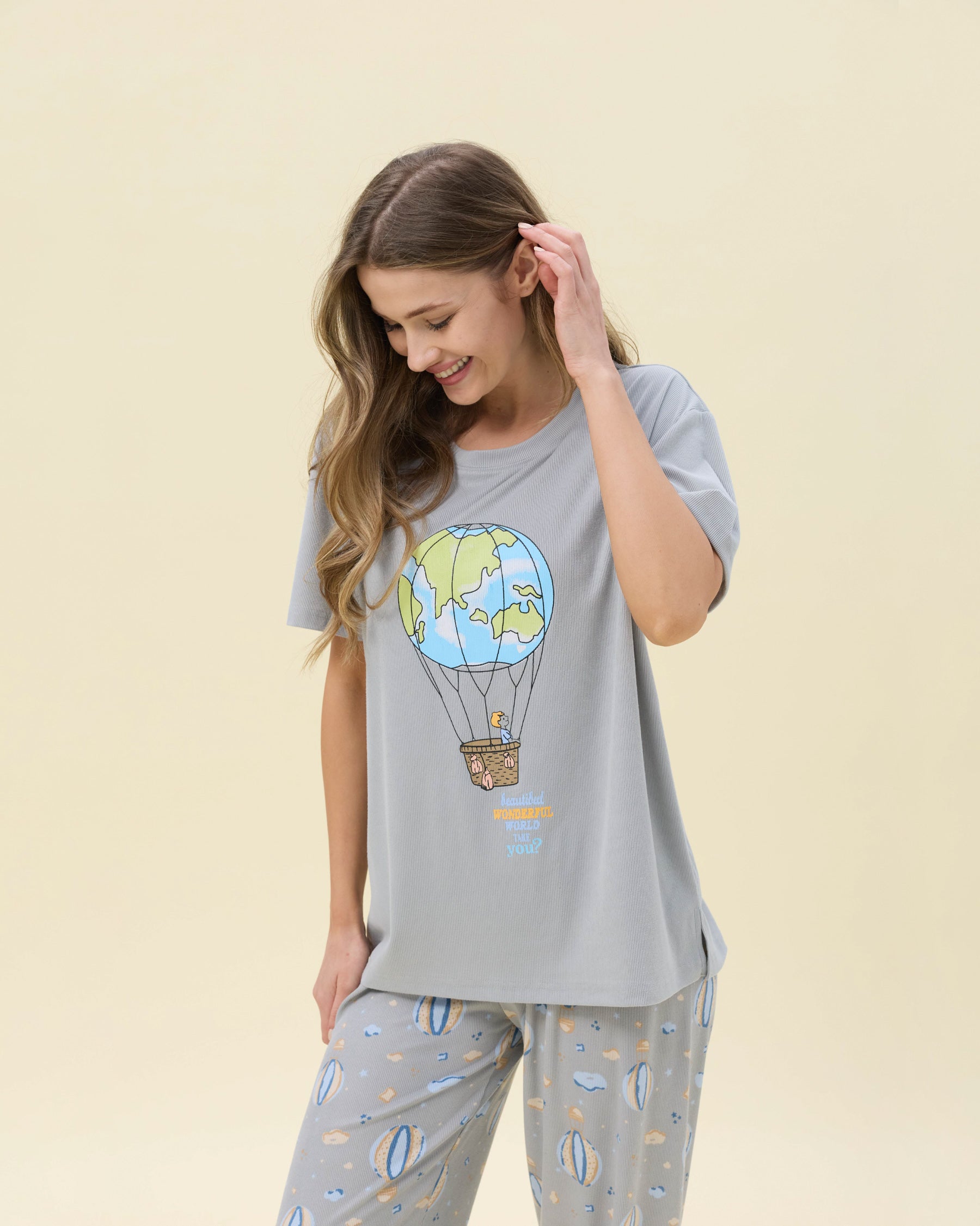 بيجامة نسائية - قطعتين (3XL-6XL)