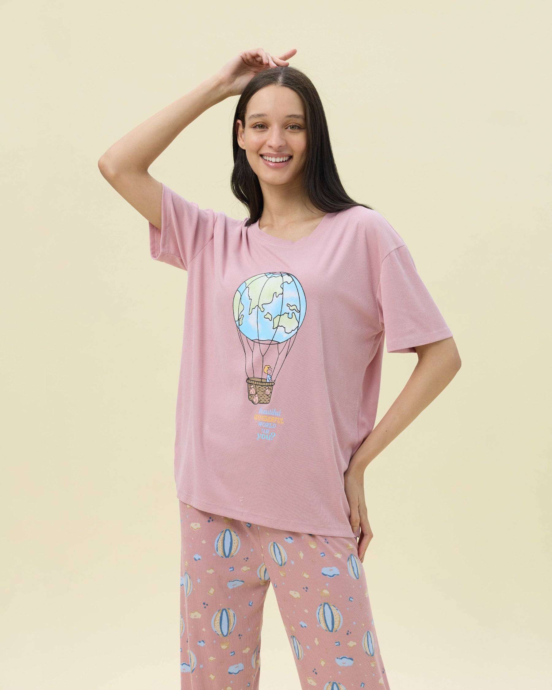 بيجامة نسائية - قطعتين (M-2XL)