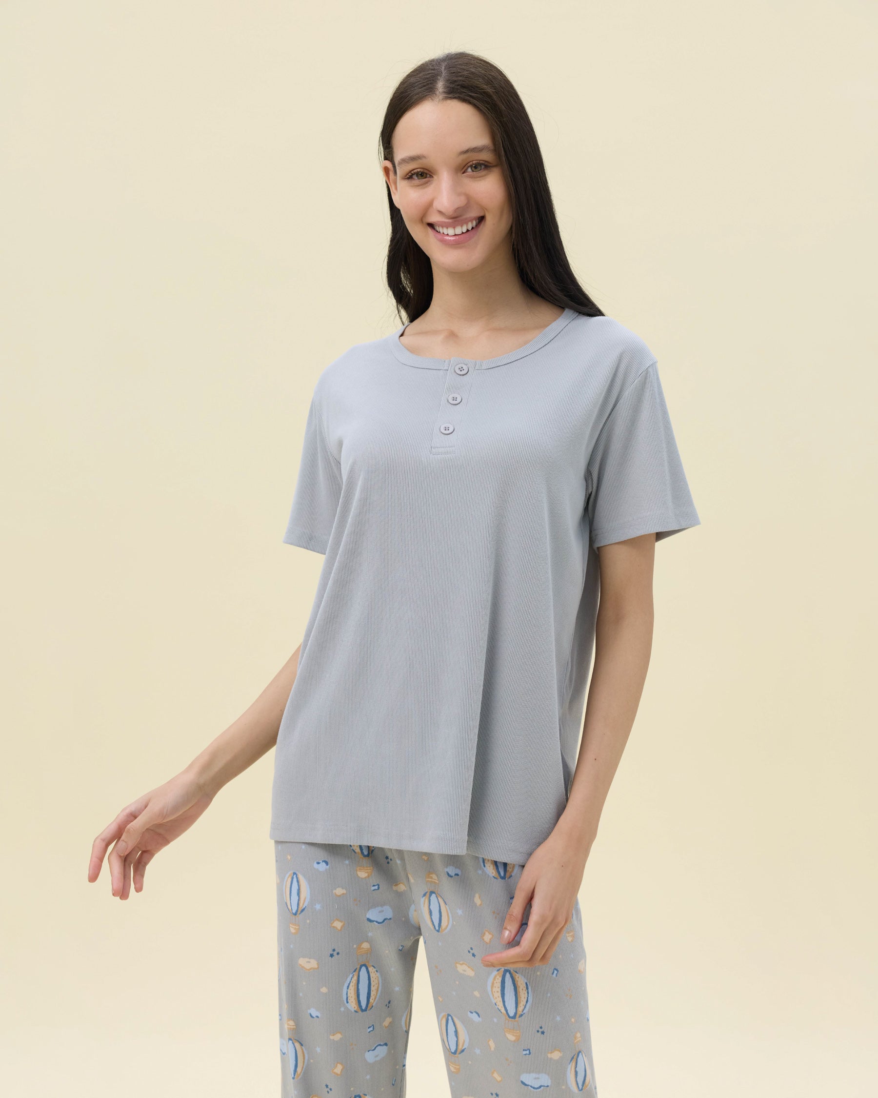 بيجامة نسائية - 3 قطع (M-2XL)