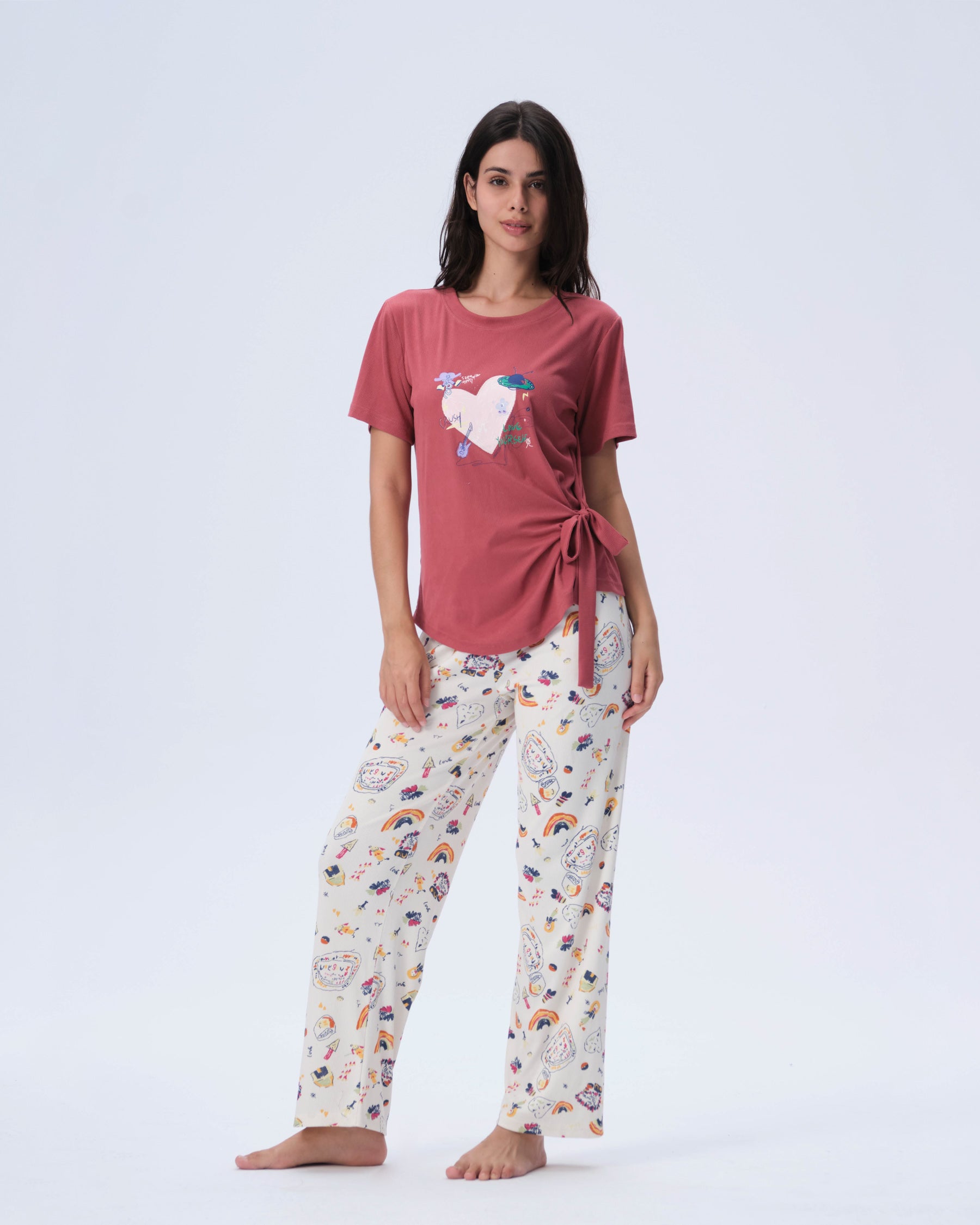 بيجامة نسائية - قطعتين (3XL-6XL)