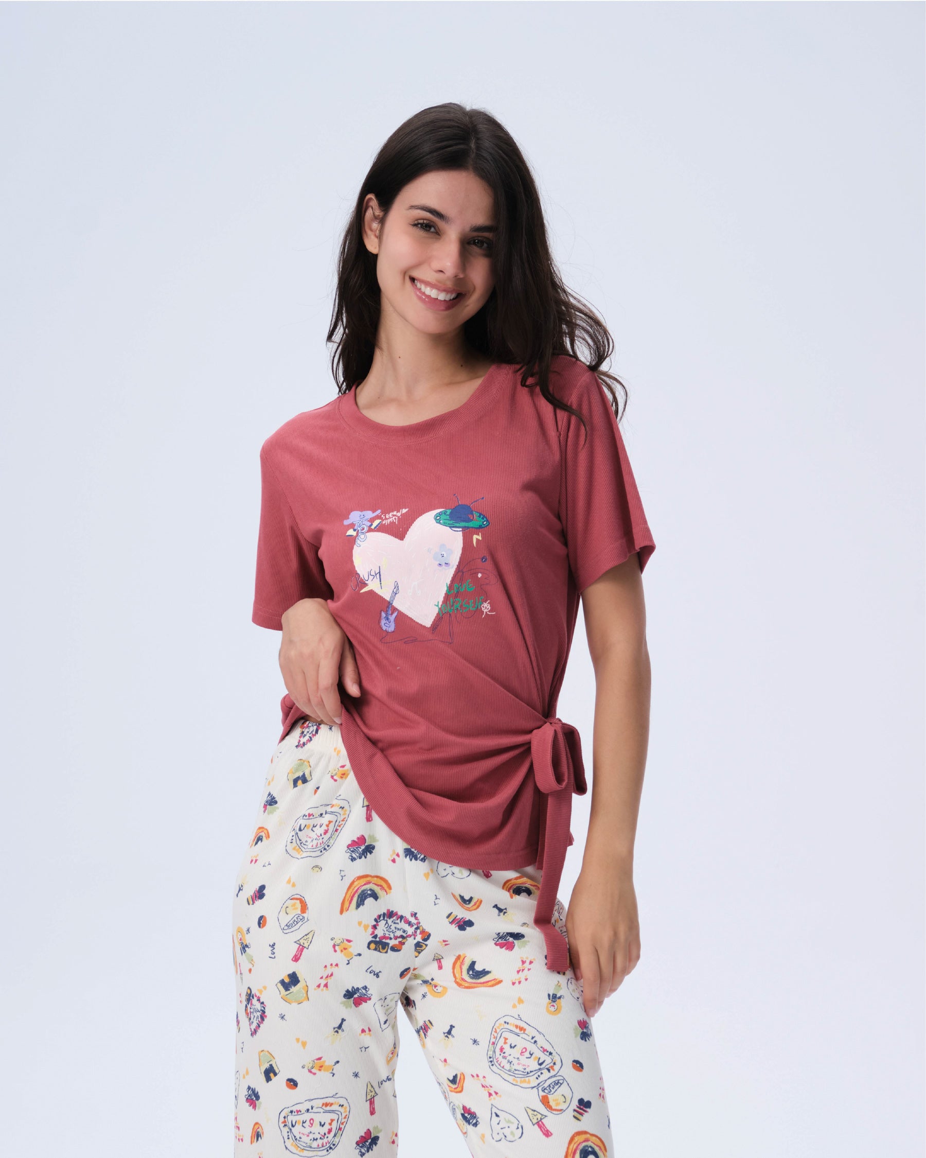 بيجامة نسائية - قطعتين (M-2XL)