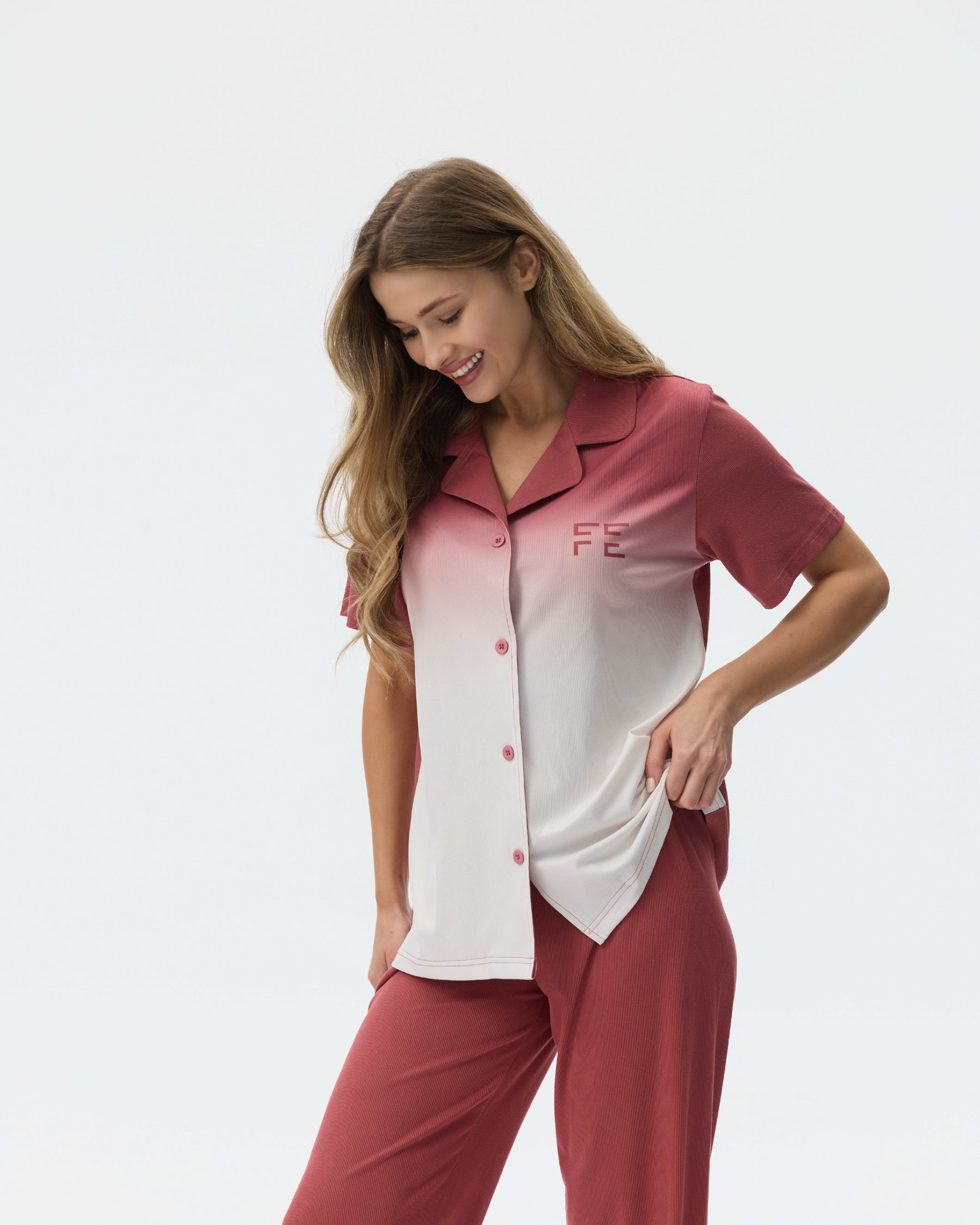 بيجامة نسائية - قطعتين (M-2XL)