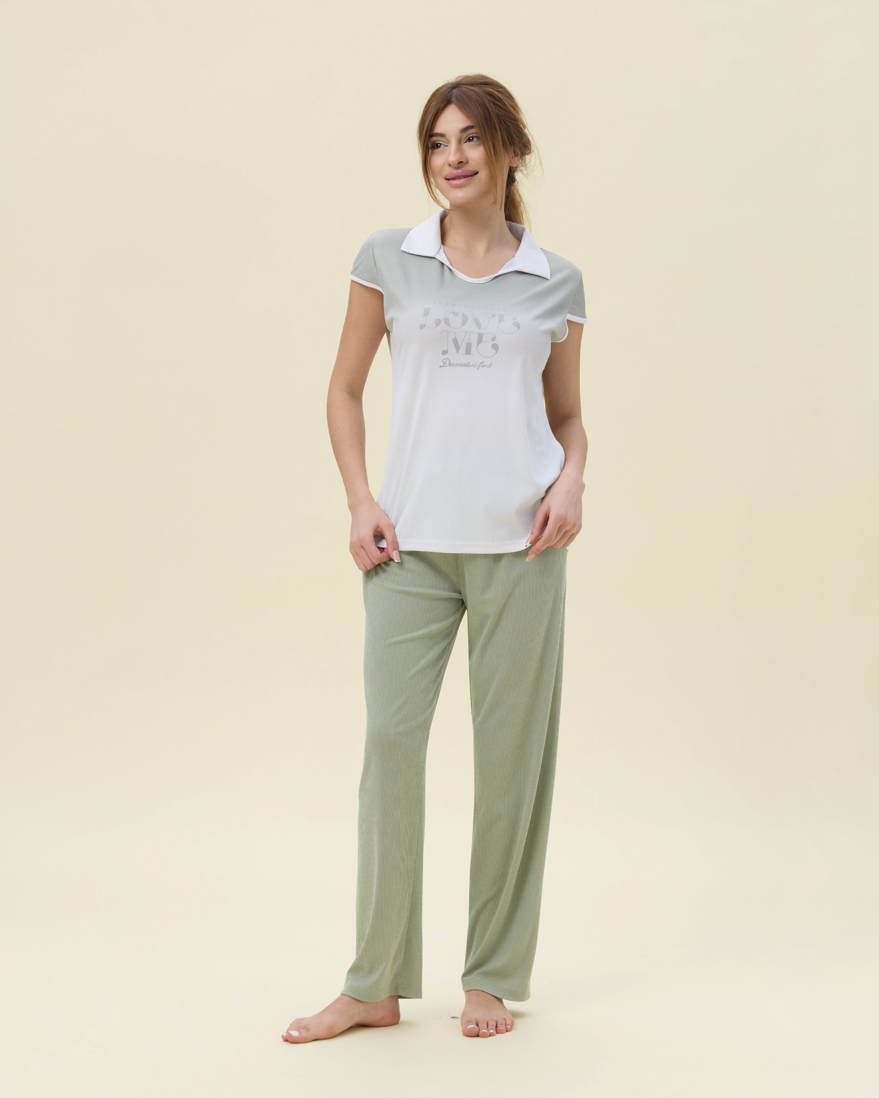 بيجامة نسائية - قطعتين (M-2XL)
