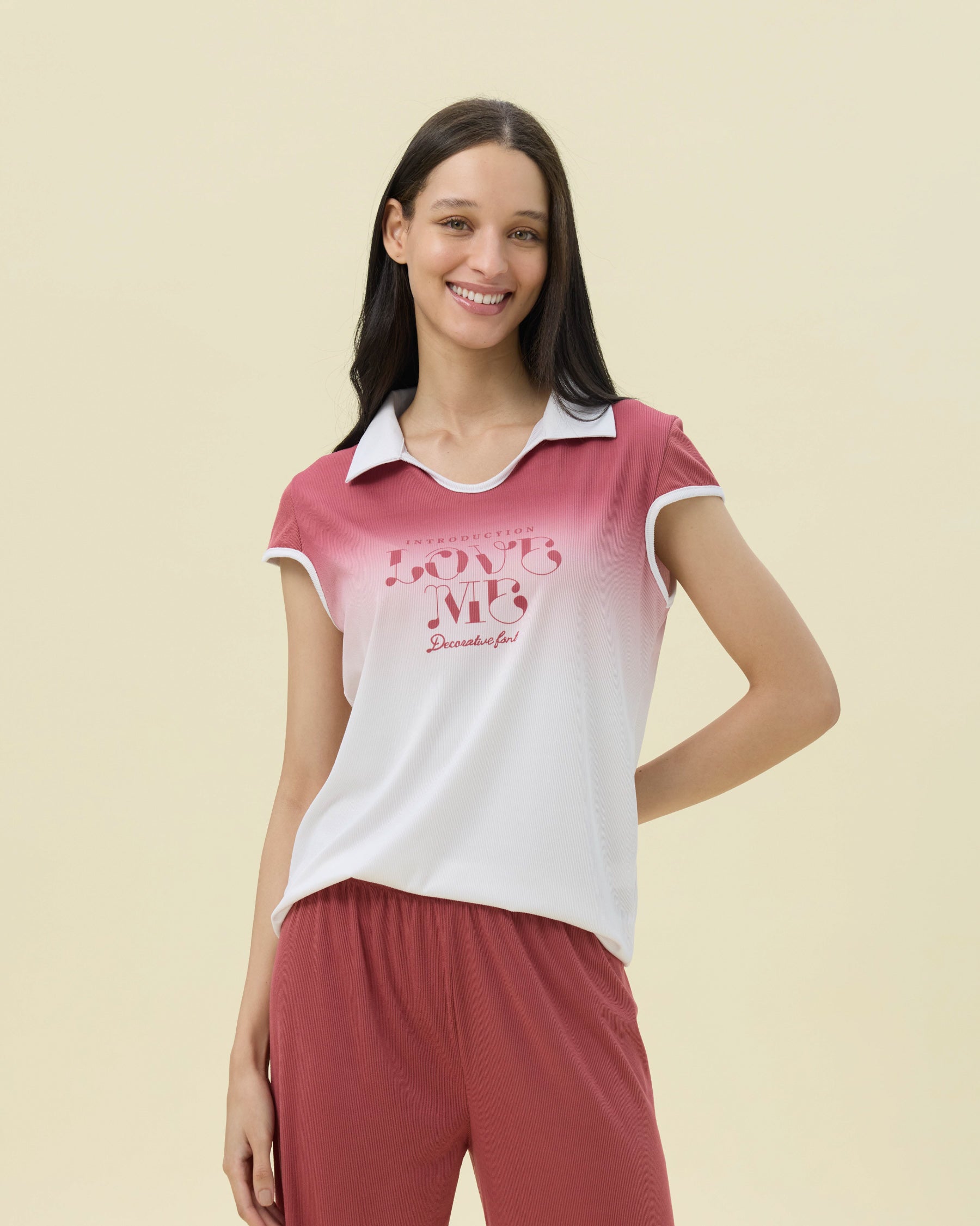 بيجامة نسائية - قطعتين (M-2XL)