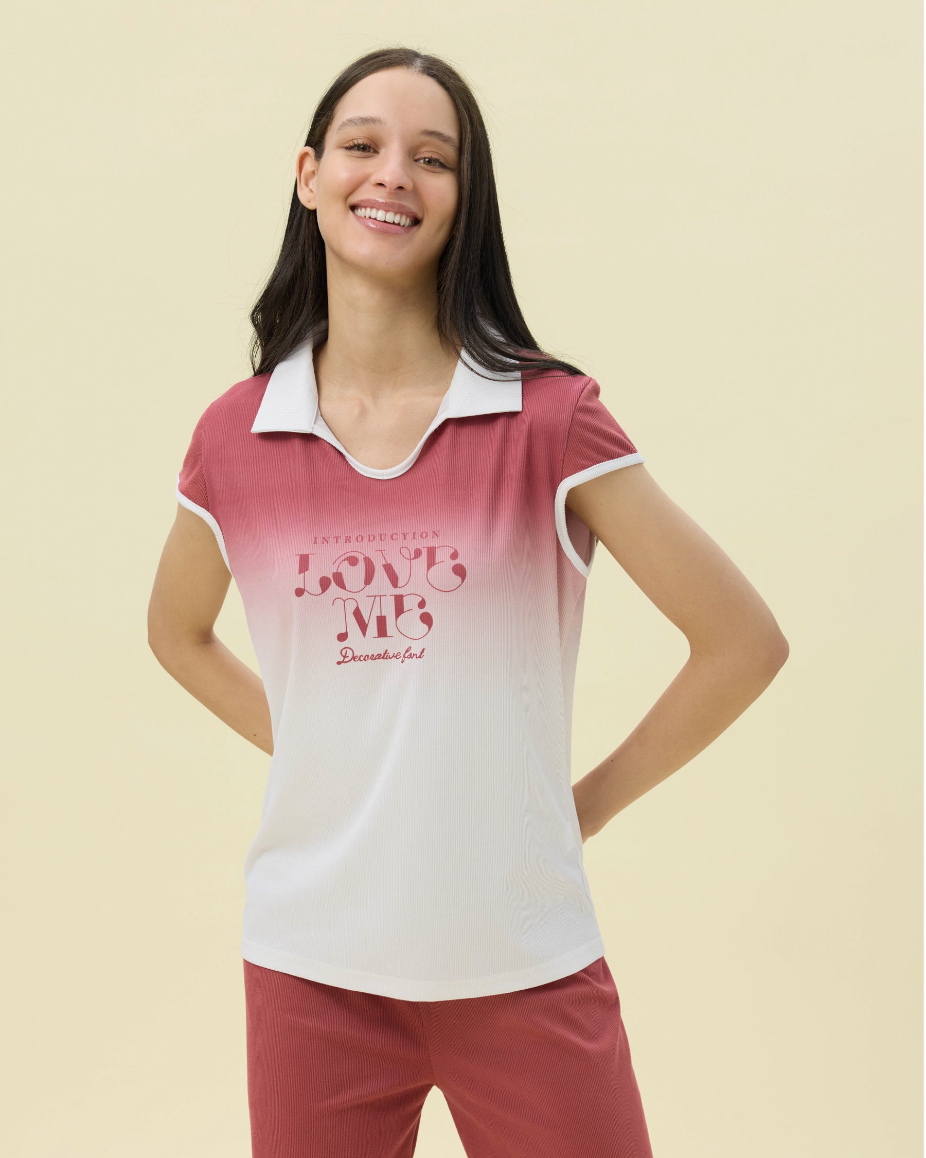 بيجامة نسائية - قطعتين (M-2XL)