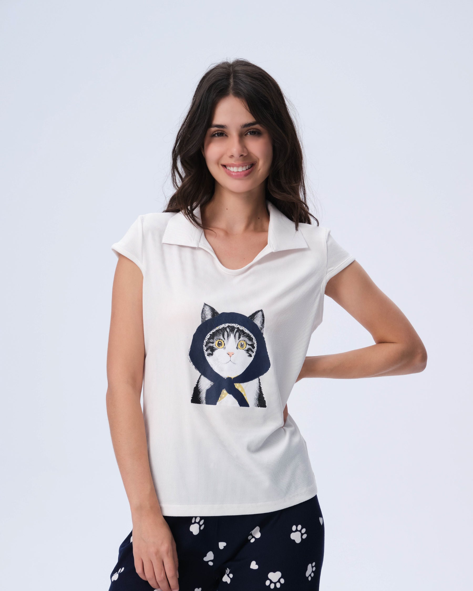 بيجامة نسائية - قطعتين (M-2XL)