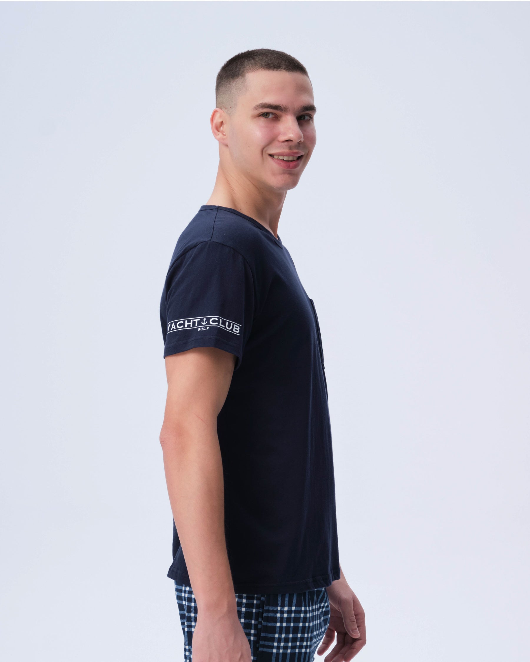 بيجامة رجالي بنطلون قصير - قطعتين (3XL-6XL)