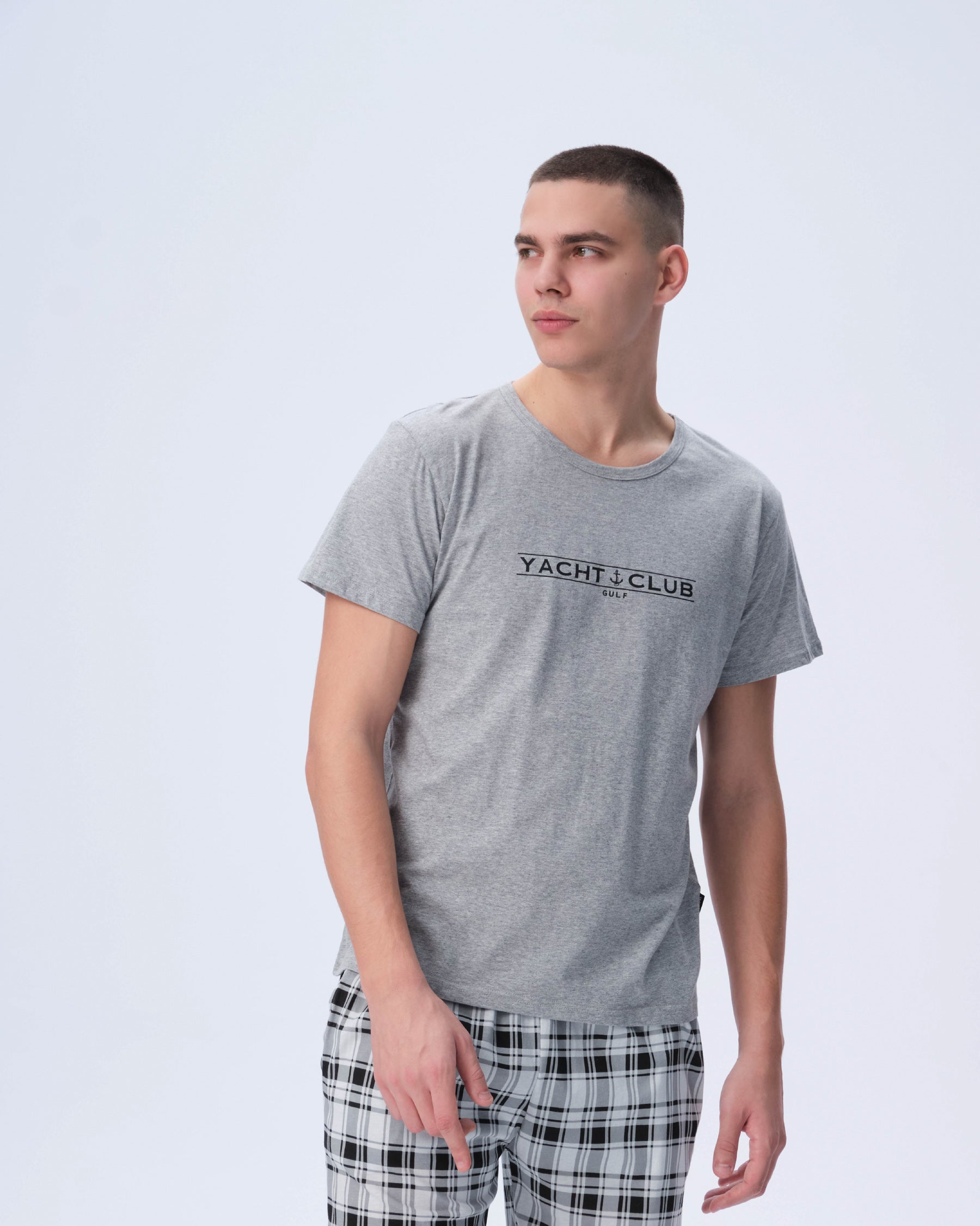 بيجامة رجالي بنطلون قصير - قطعتين (3XL-6XL)