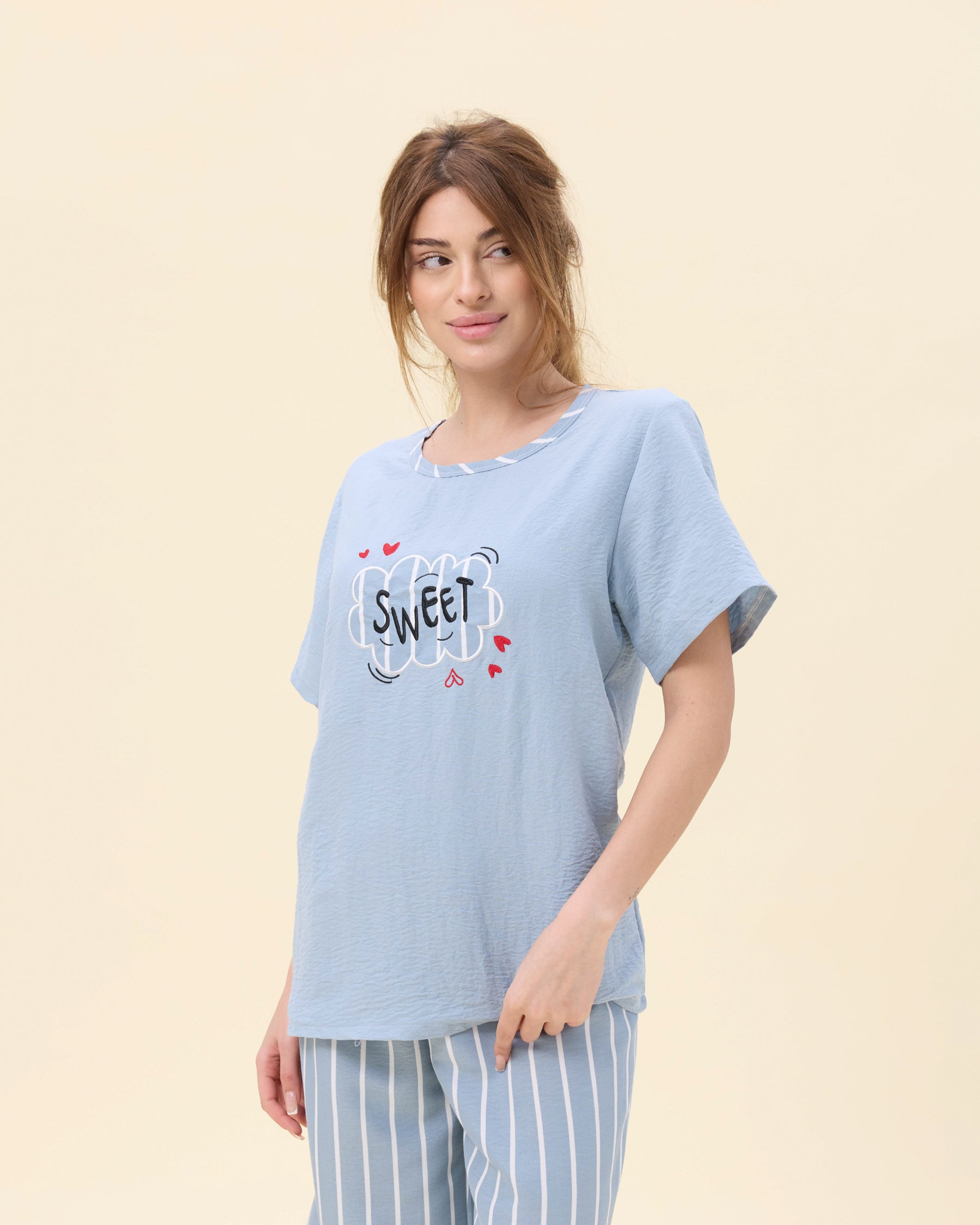 بيجامة نسائية - قطعتين (M-2XL)