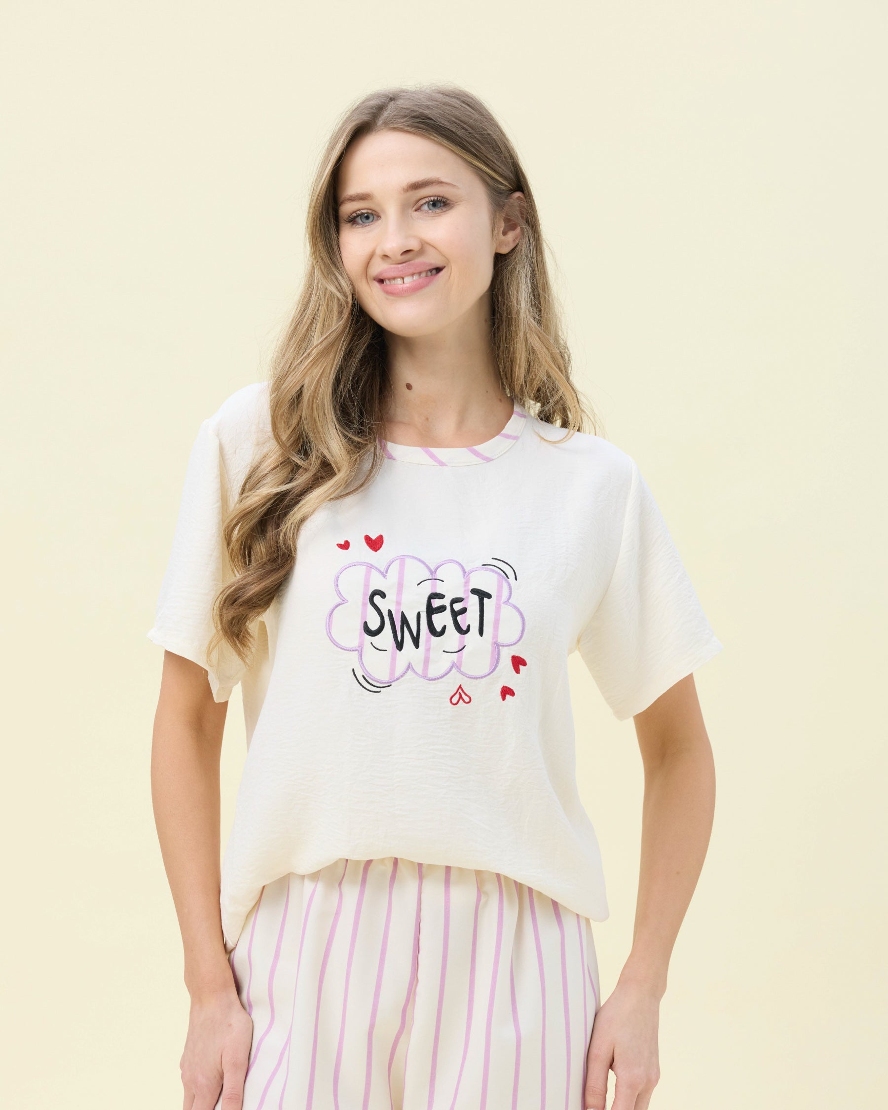 بيجامة نسائية - قطعتين (M-2XL)