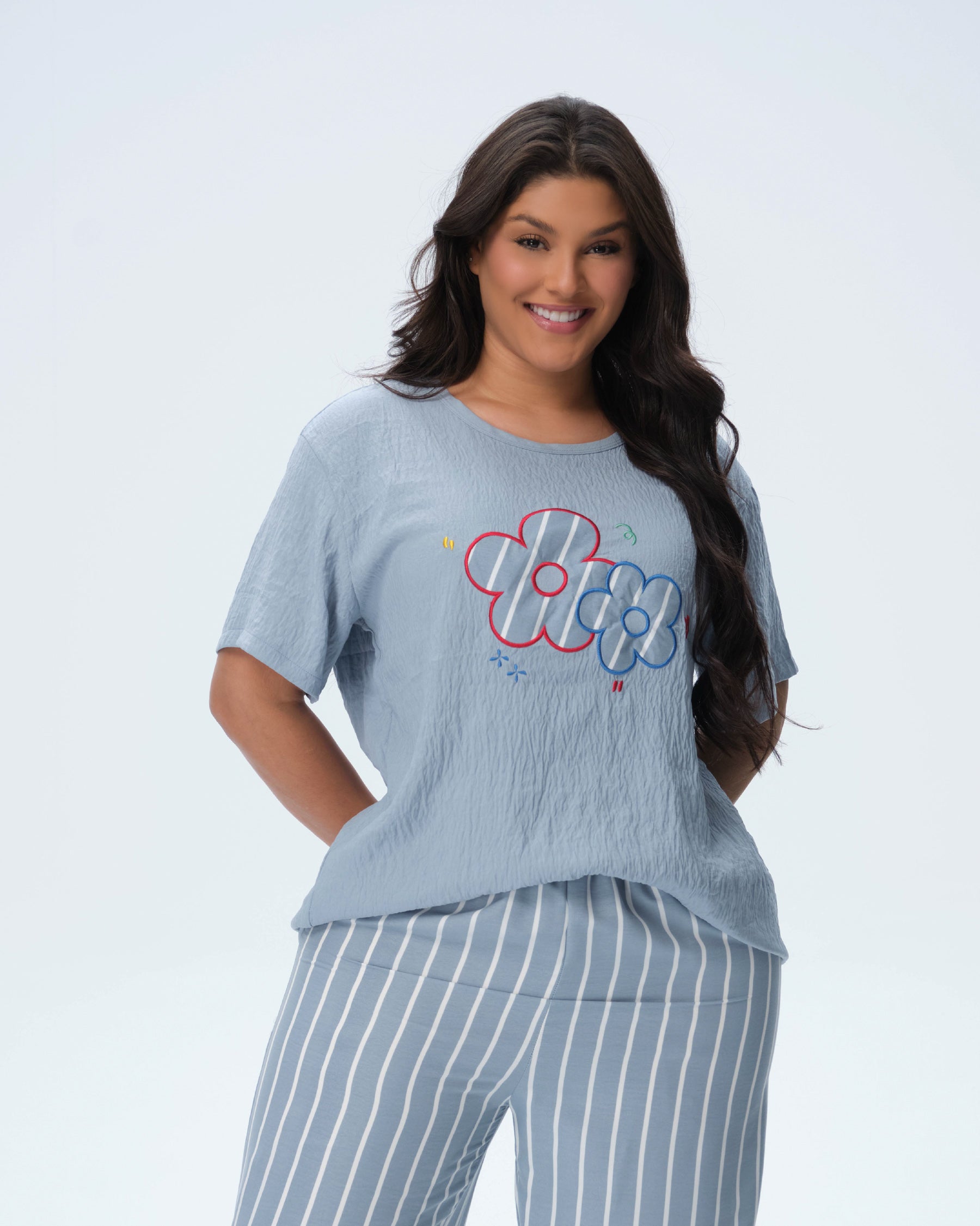 بيجامة نسائية - قطعتين (3XL-6XL)