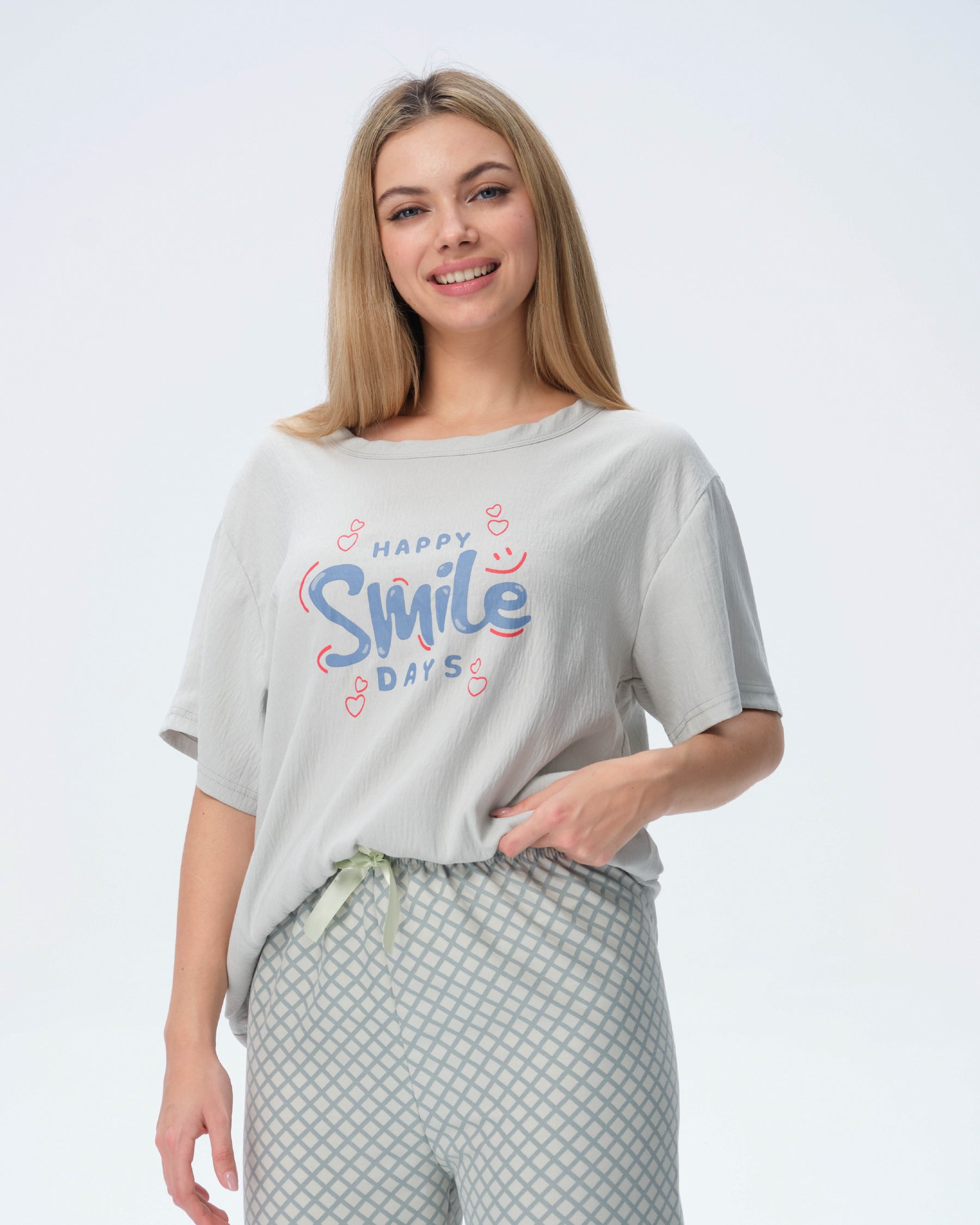 بيجامة نسائية - قطعتين (M-2XL)