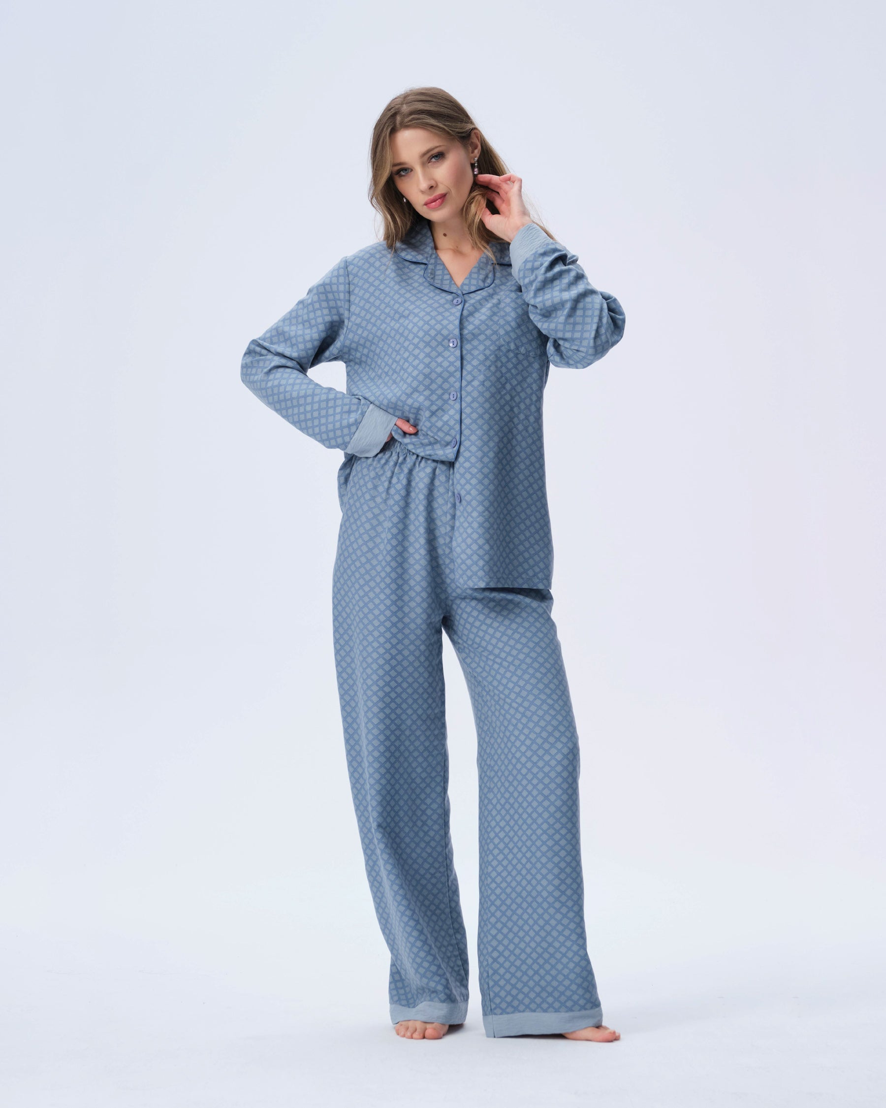 بيجامة نسائية - قطعتين (3XL-6XL)