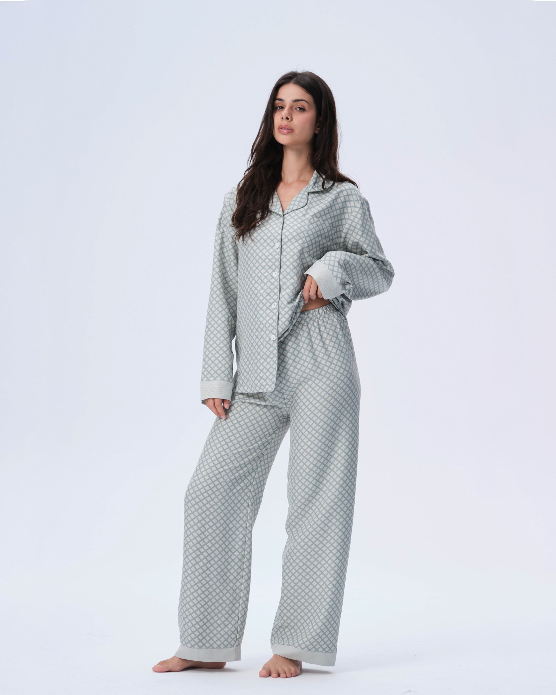 بيجامة نسائية - قطعتين (M-2XL)