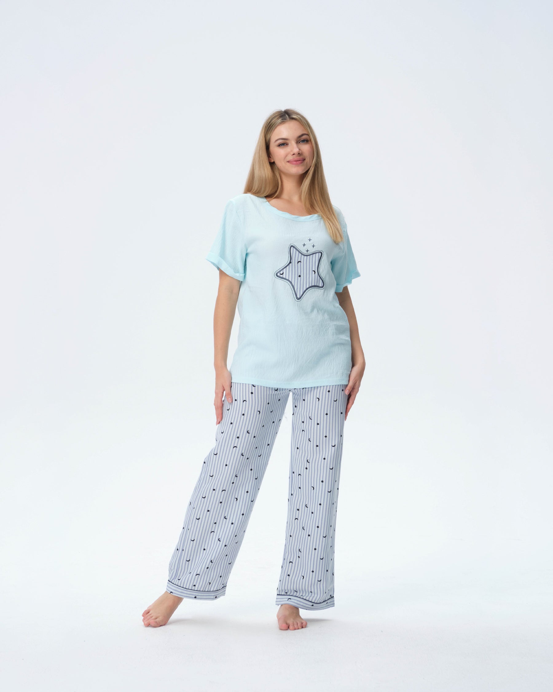 بيجامة نسائية - قطعتين (M-2XL)