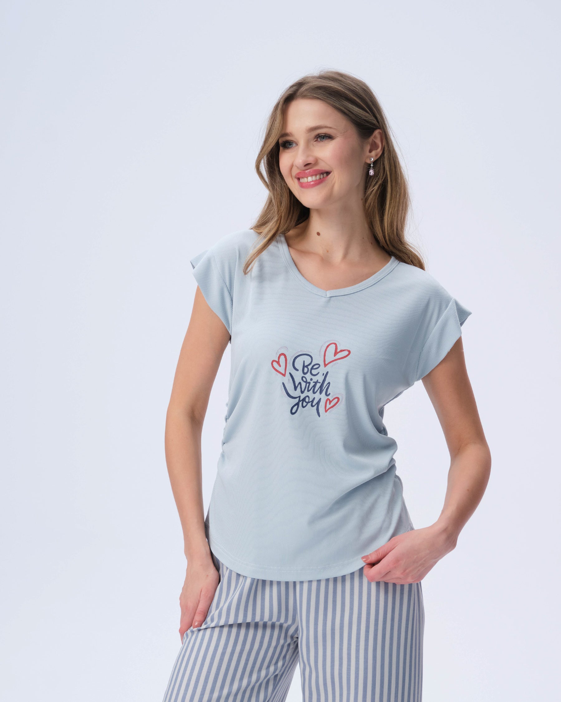 بيجامة نسائية - قطعتين (M-2XL)