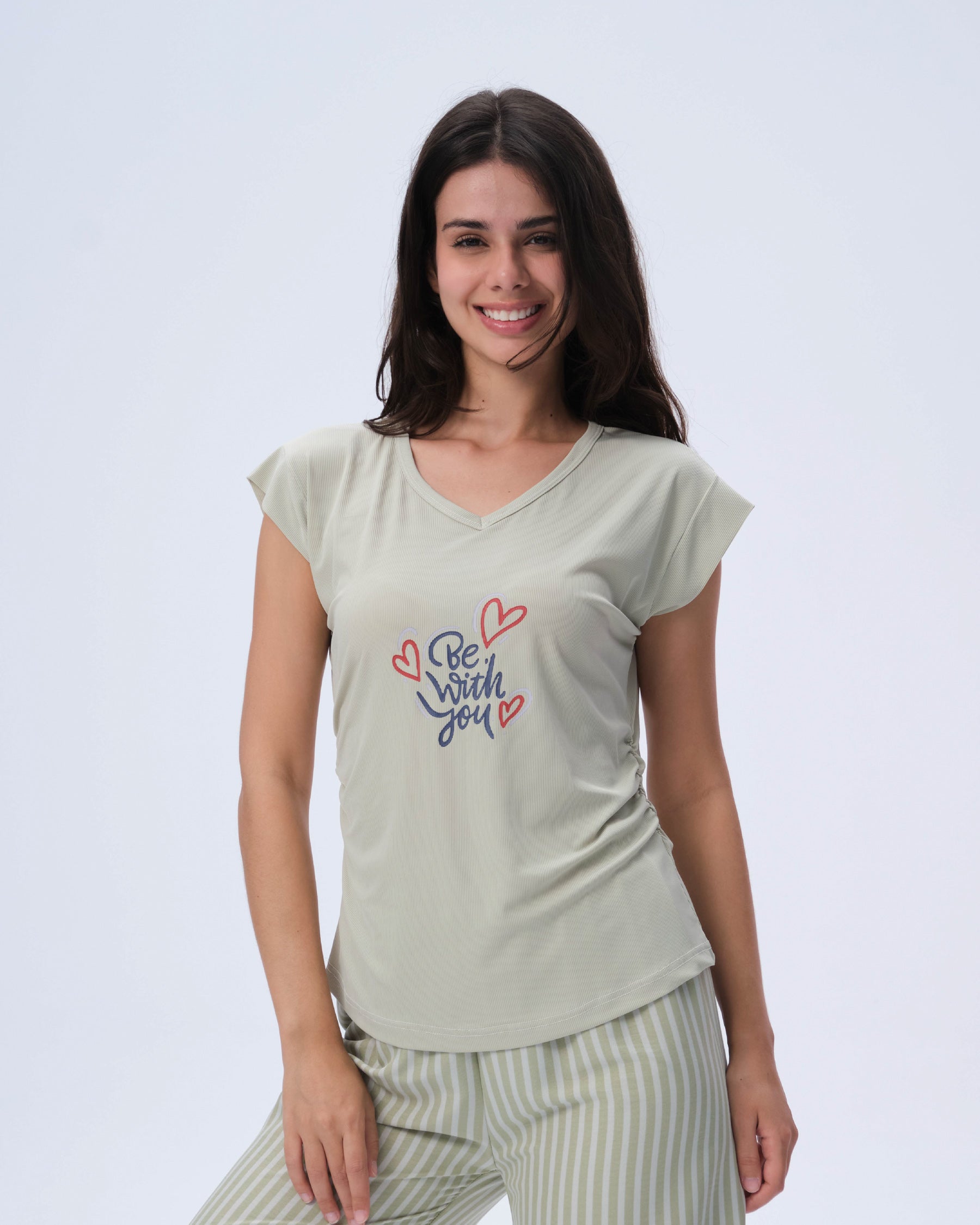 بيجامة نسائية - قطعتين (M-2XL)