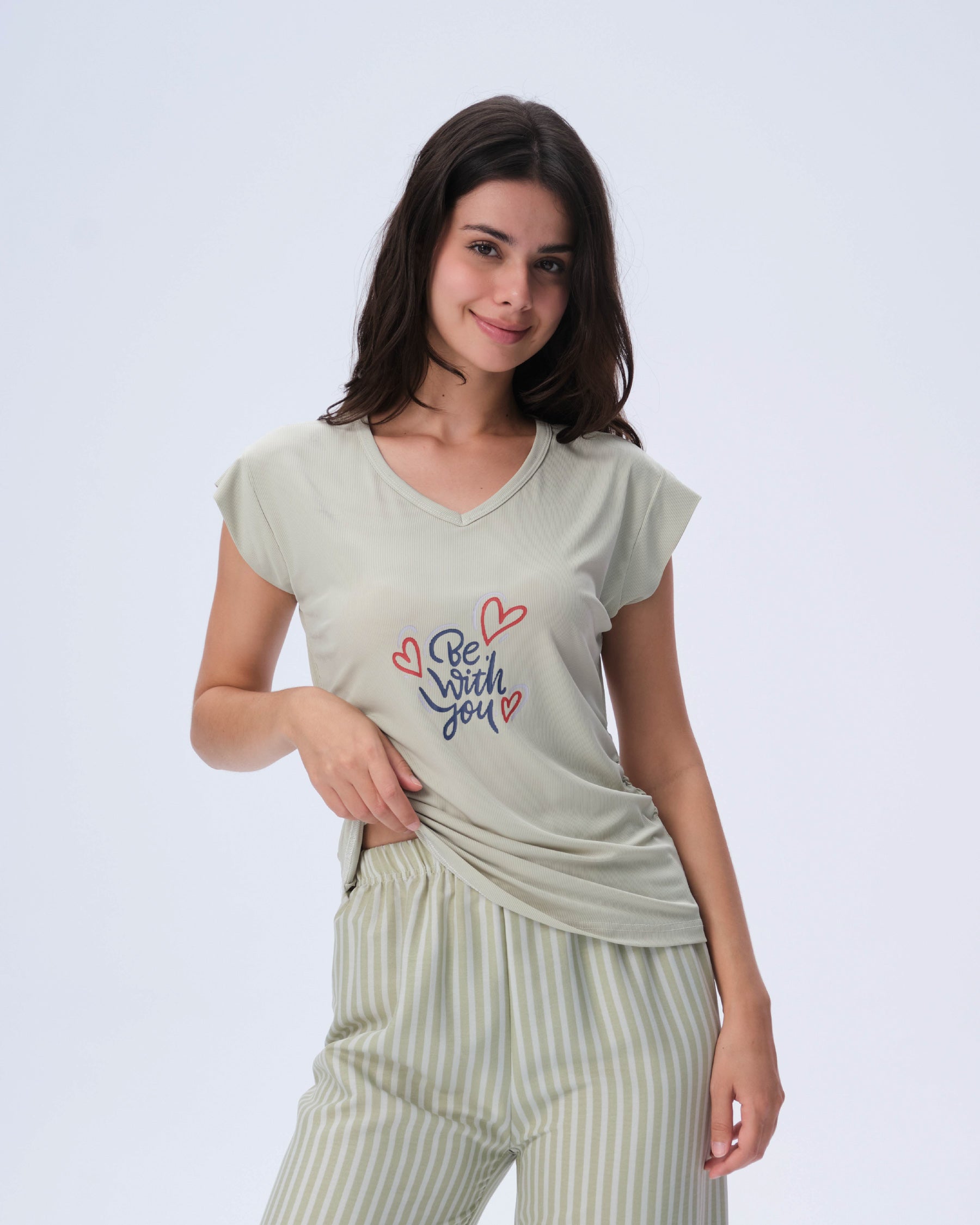 بيجامة نسائية - قطعتين (M-2XL)