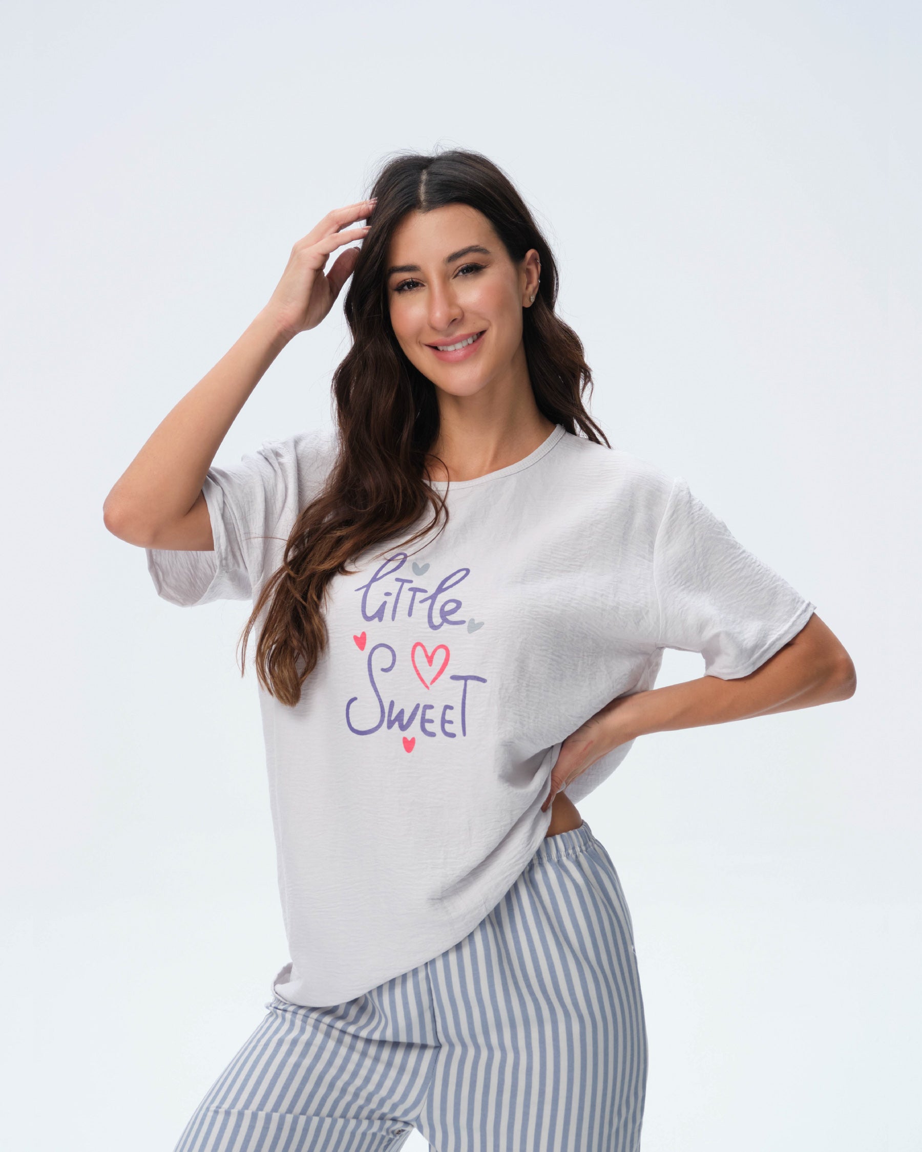 بيجامة نسائية - قطعتين (M-2XL)