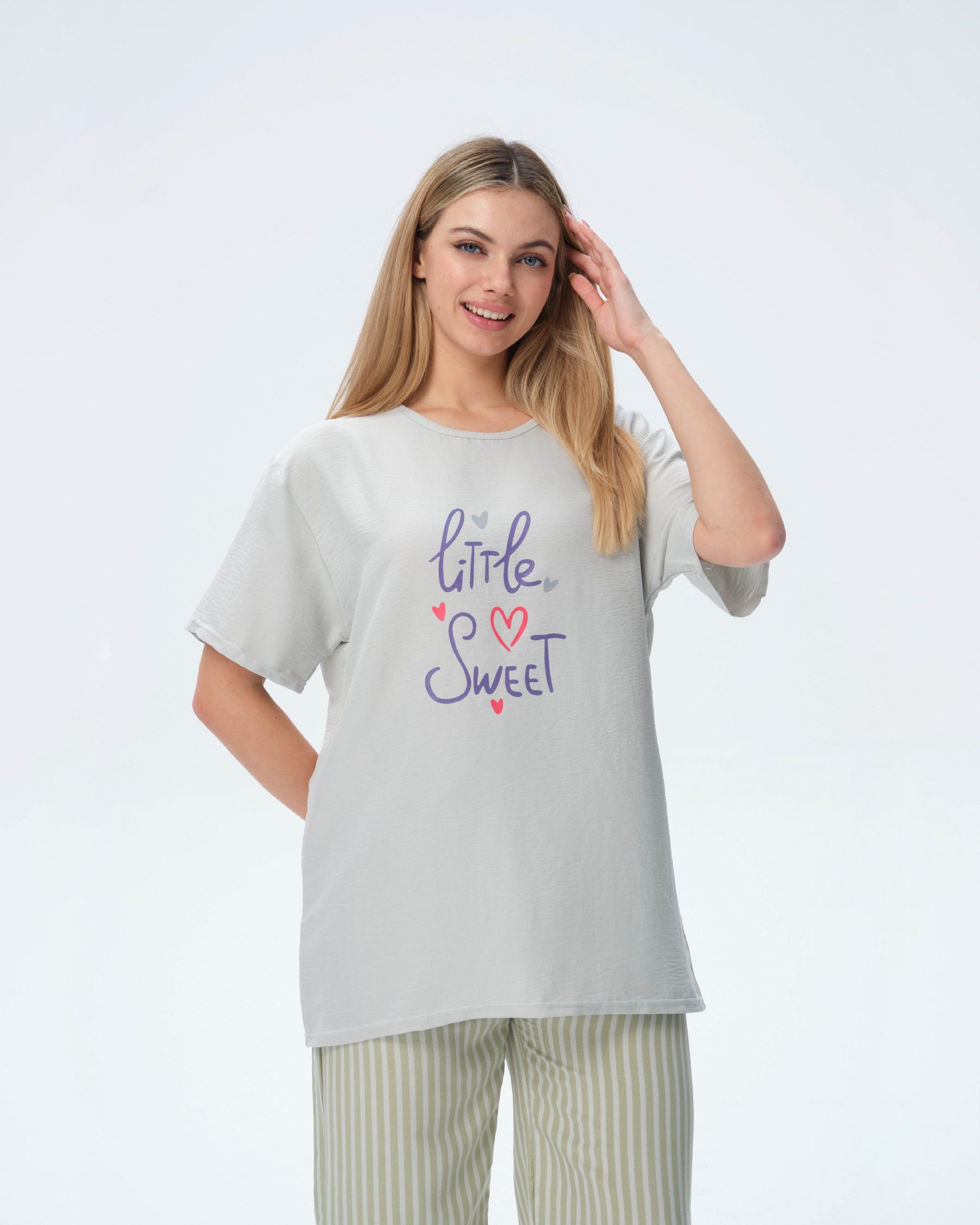 بيجامة نسائية - قطعتين (M-2XL)