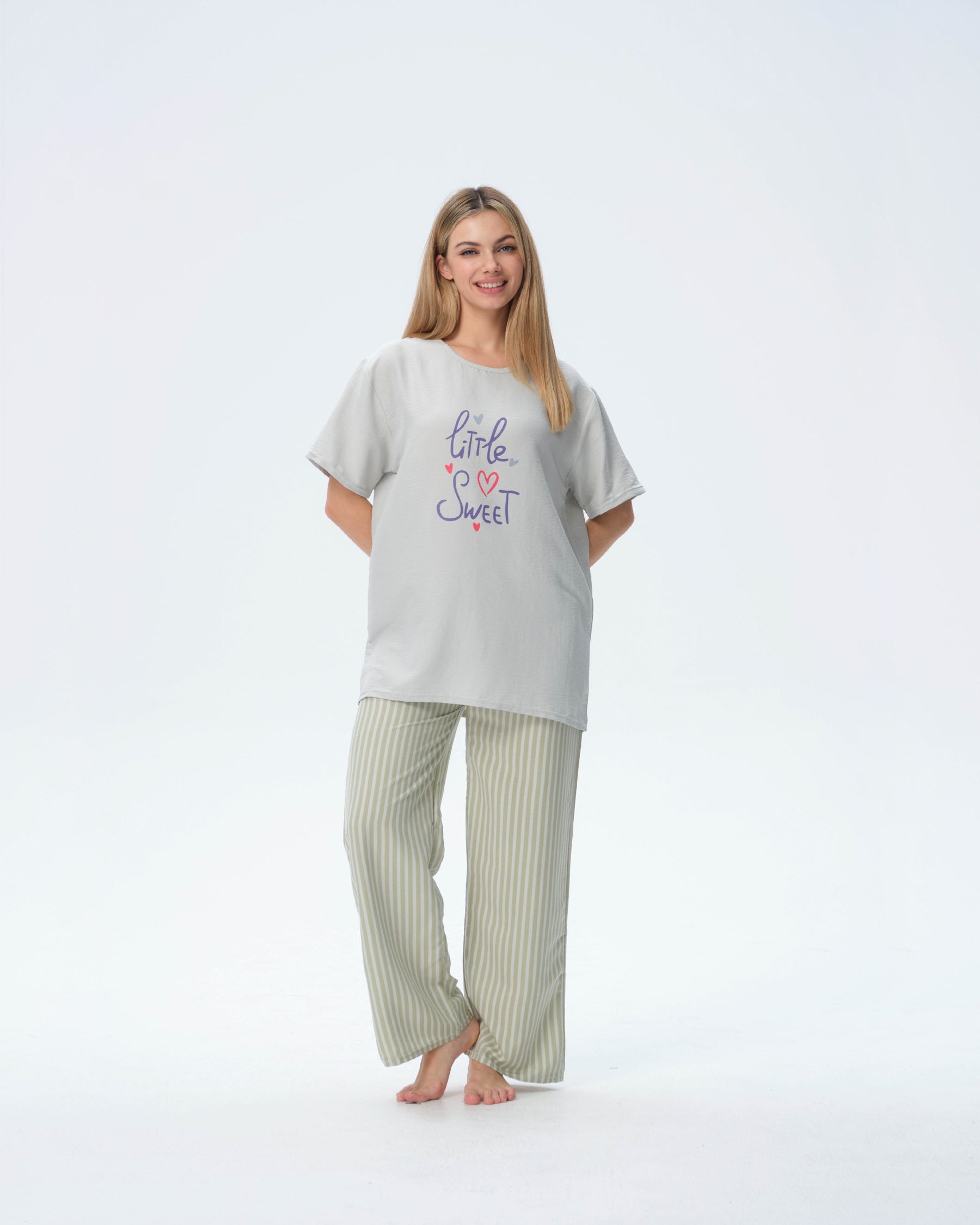بيجامة نسائية - قطعتين (M-2XL)