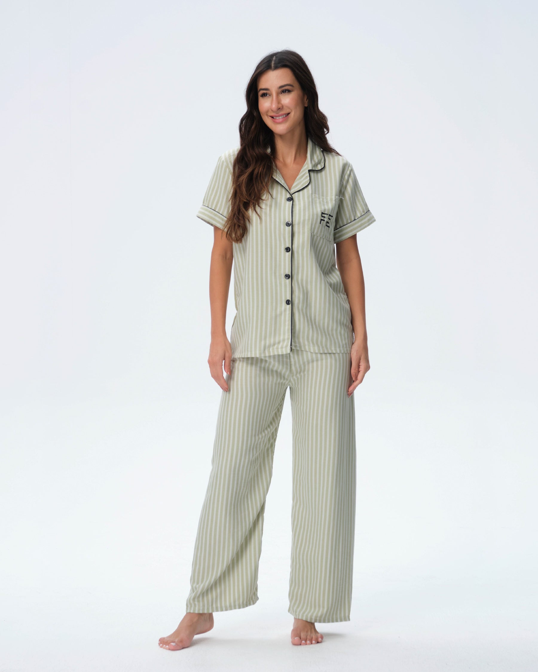 بيجامة نسائية - قطعتين (M-2XL)