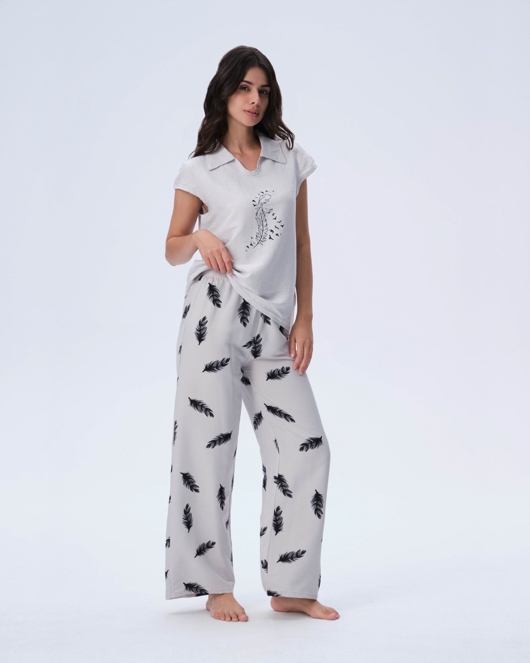 بيجامة نسائية - قطعتين (M-2XL)