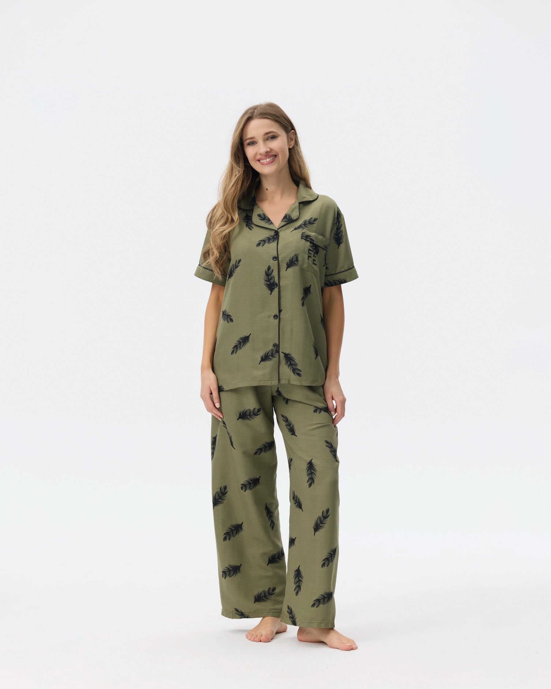 بيجامة نسائية - قطعتين (3XL-6XL)