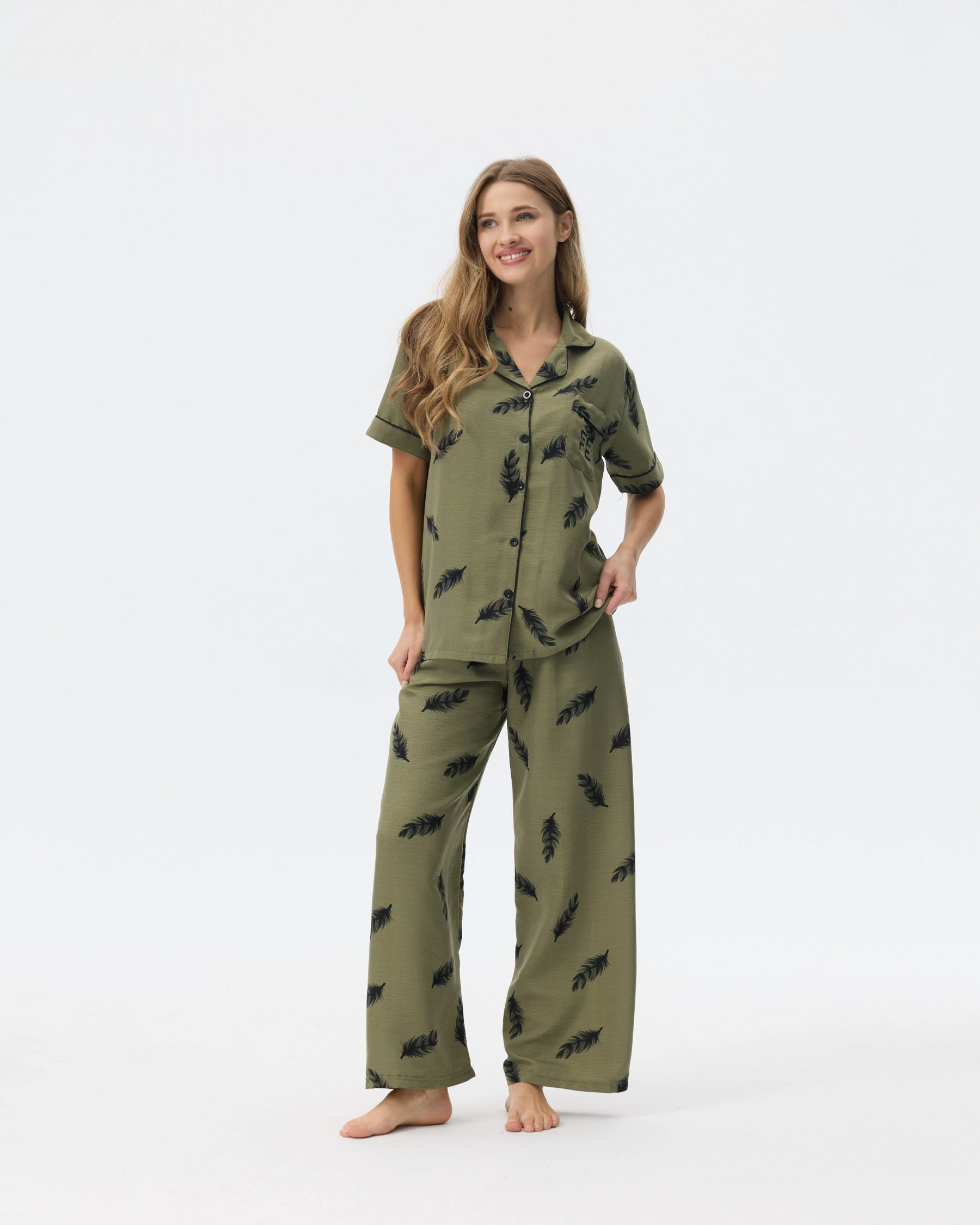 بيجامة نسائية - قطعتين (3XL-6XL)