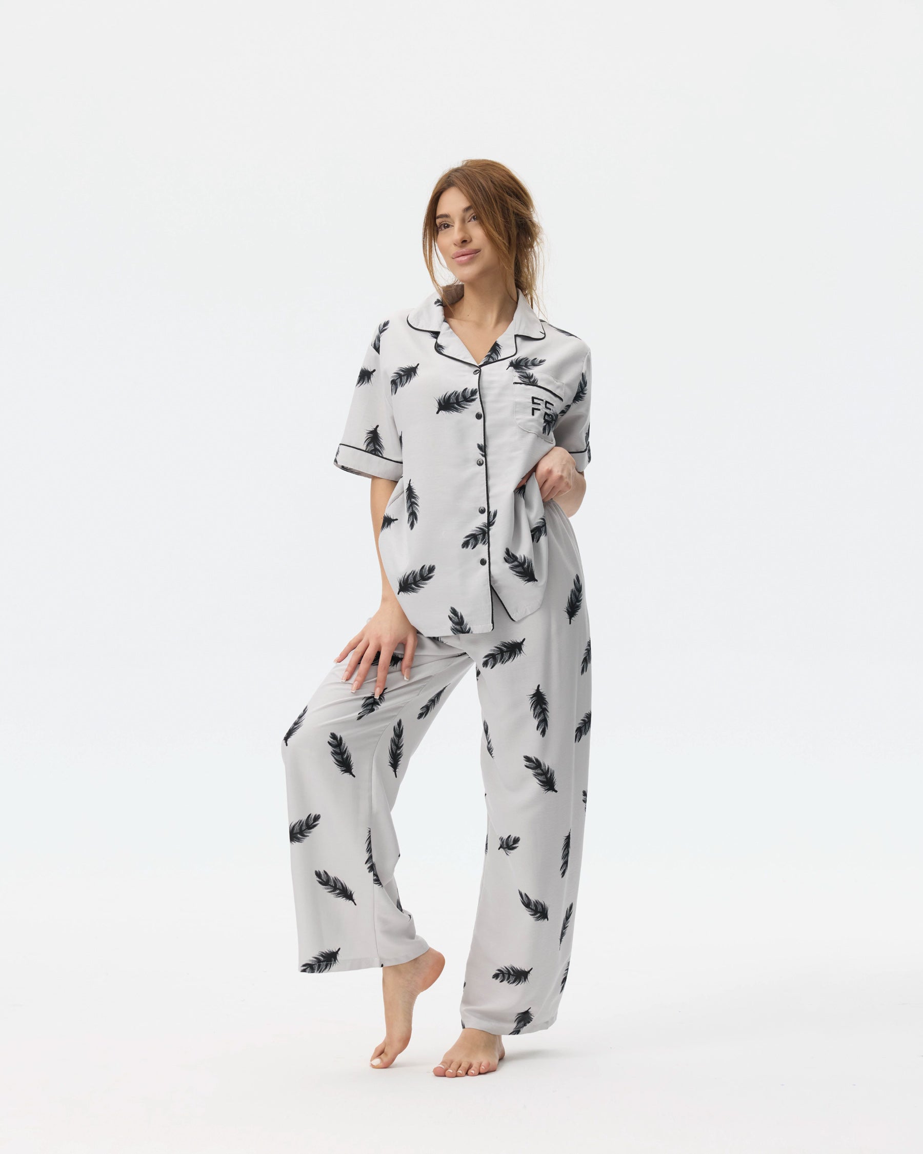 بيجامة نسائية - قطعتين (3XL-6XL)