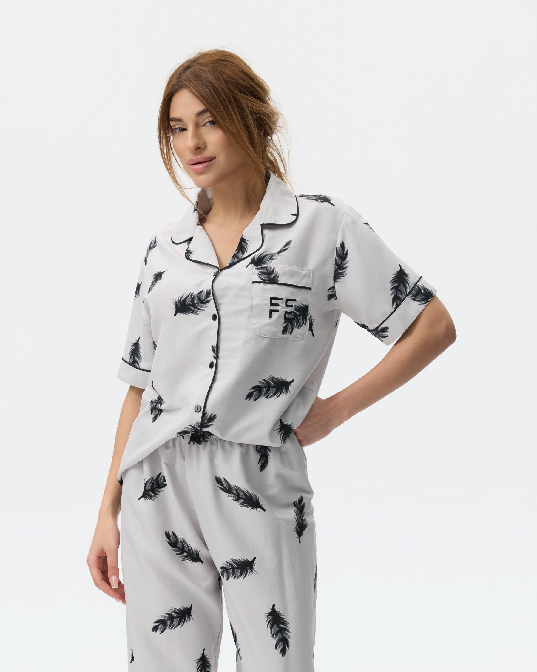 بيجامة نسائية - قطعتين (3XL-6XL)