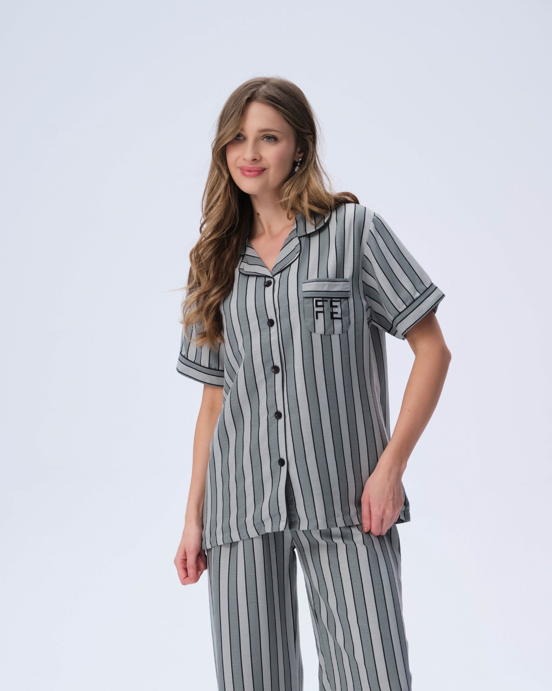 بيجامة نسائية - قطعتين (3XL-6XL)