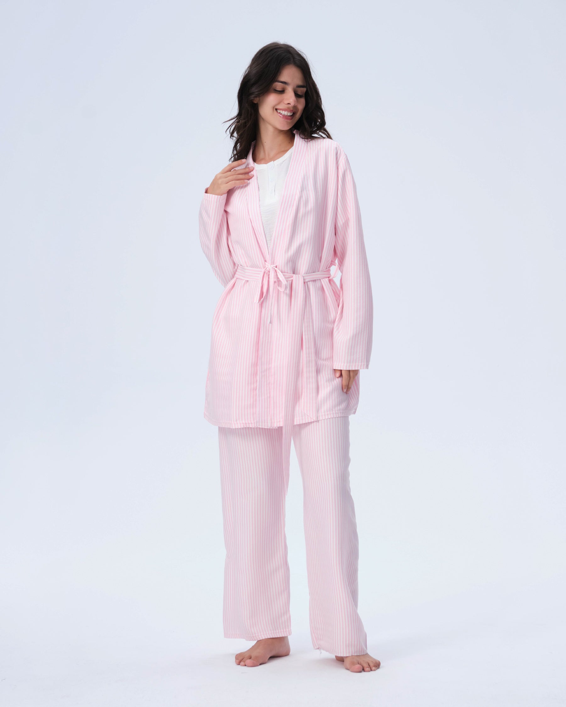 بيجامة نسائية - 3 قطع (M-2XL)