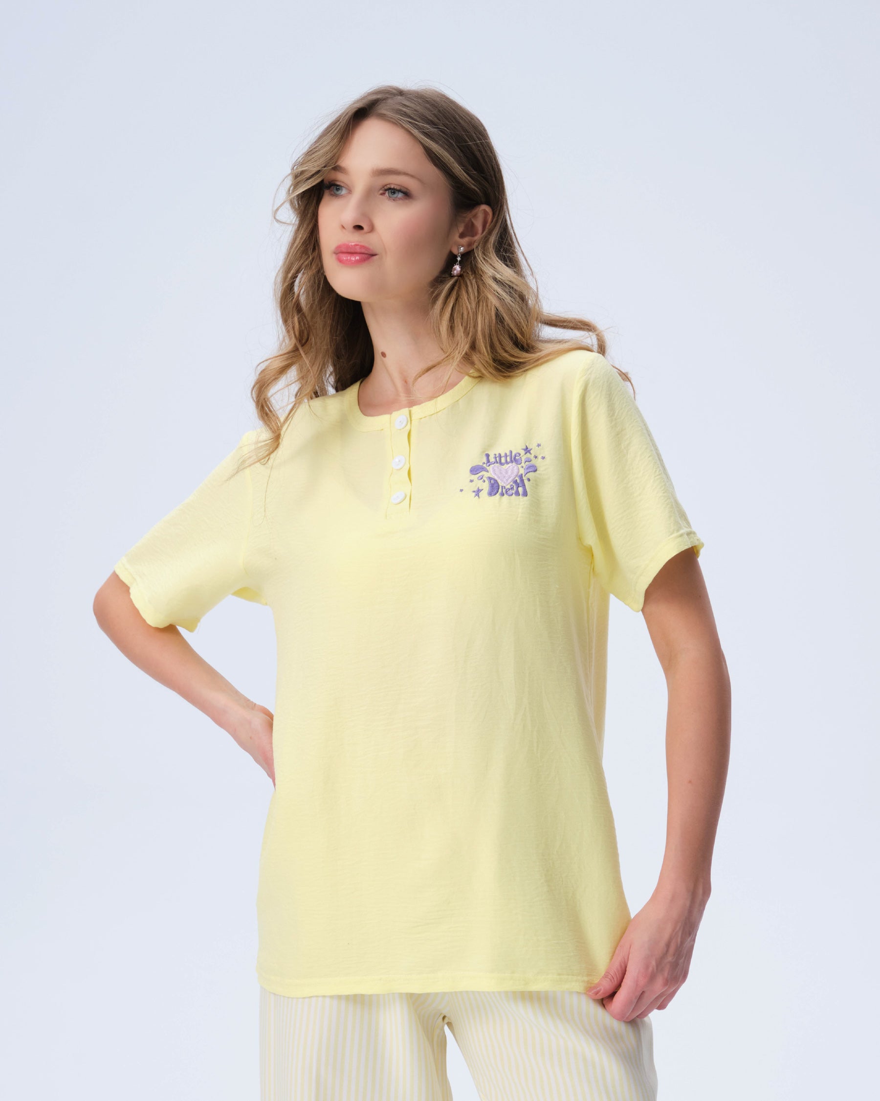 بيجامة نسائية - 3 قطع (M-2XL)
