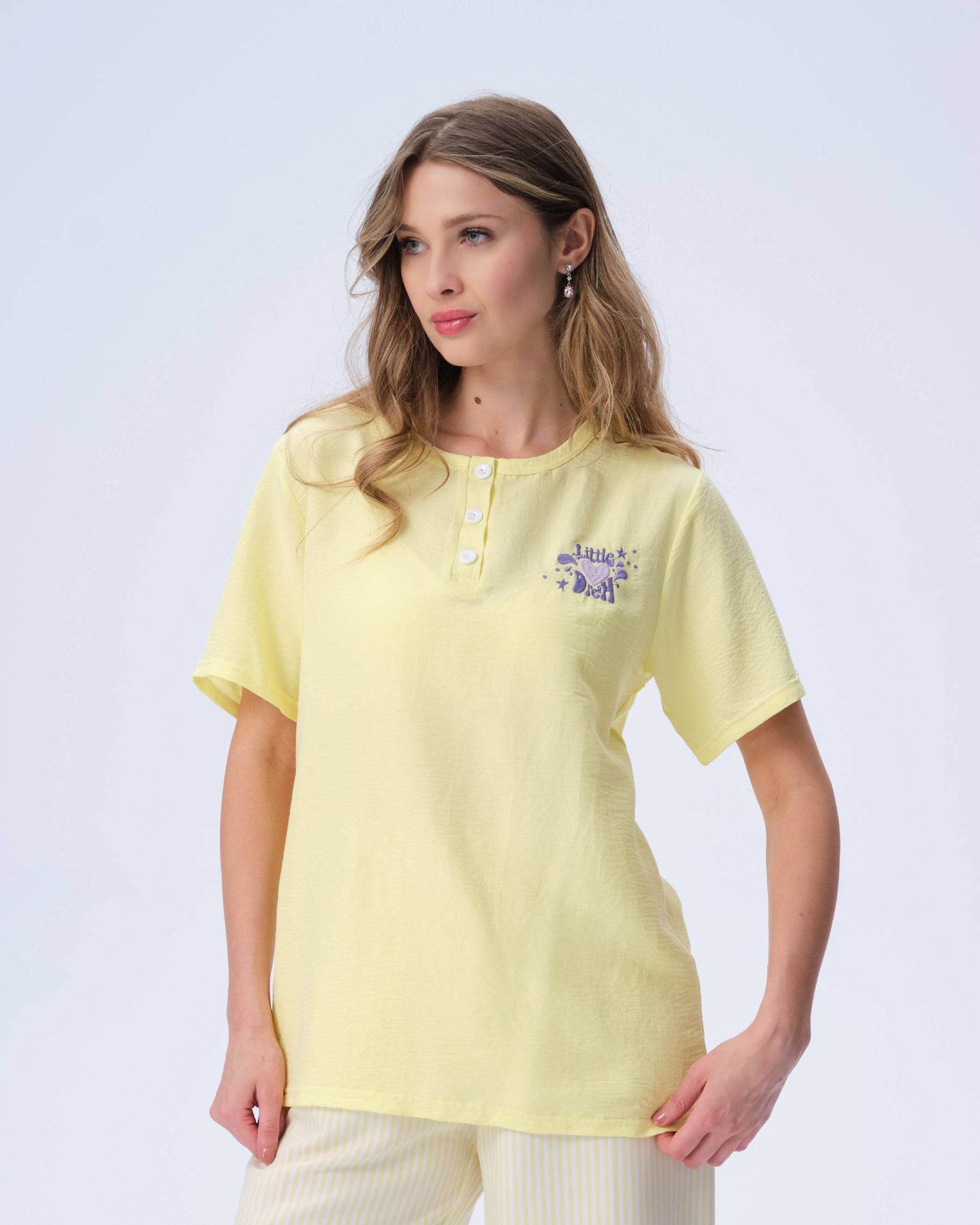 بيجامة نسائية - 3 قطع (M-2XL)