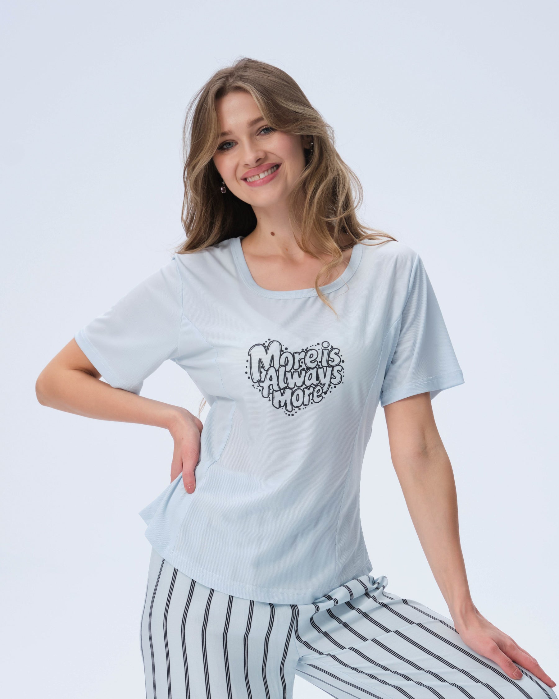 بيجامة نسائية - قطعتين (M-2XL)