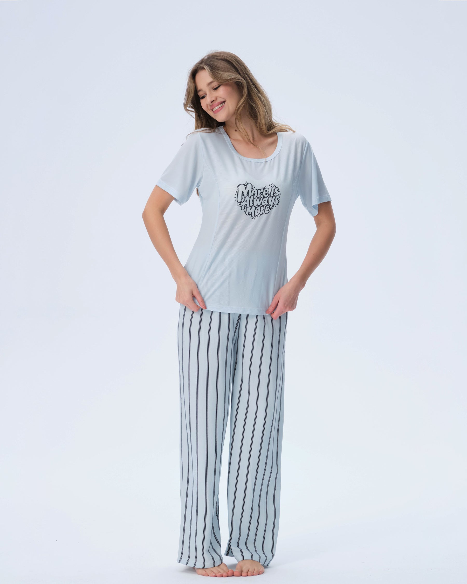بيجامة نسائية - قطعتين (M-2XL)