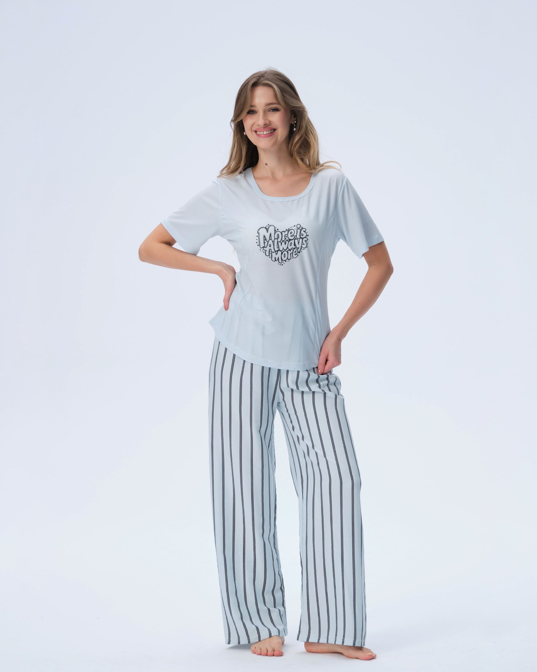 بيجامة نسائية - قطعتين (M-2XL)