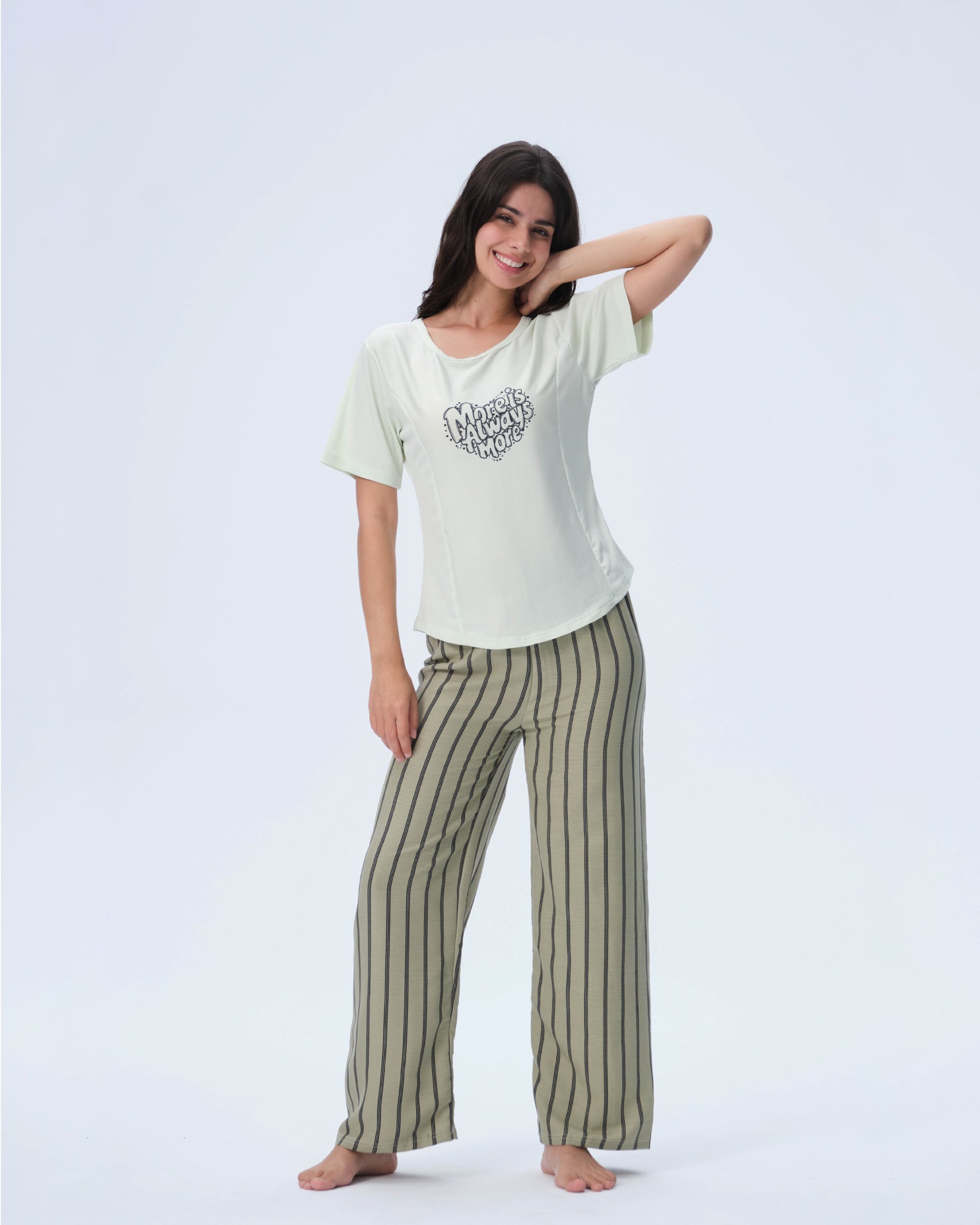 بيجامة نسائية - قطعتين (M-2XL)