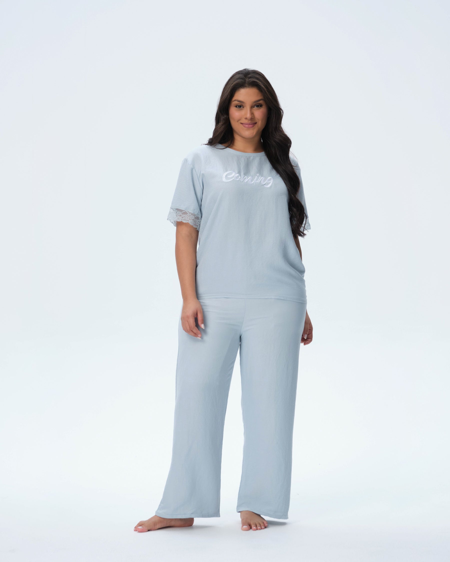 بيجامة نسائية - قطعتين (3XL-6XL)