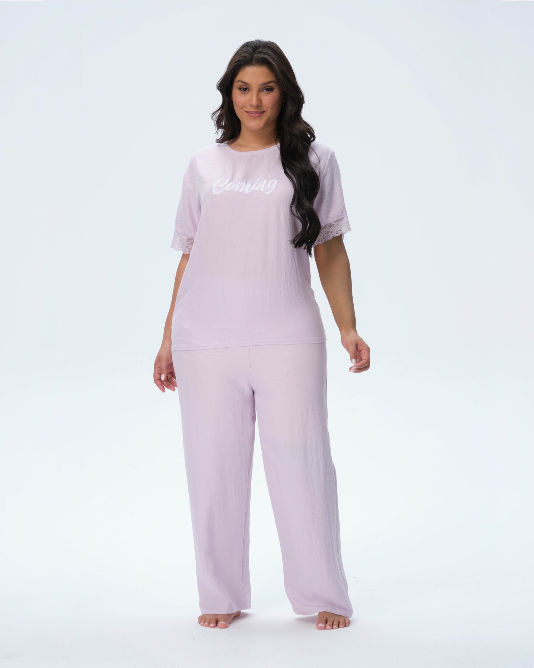 بيجامة نسائية - قطعتين (3XL-6XL)