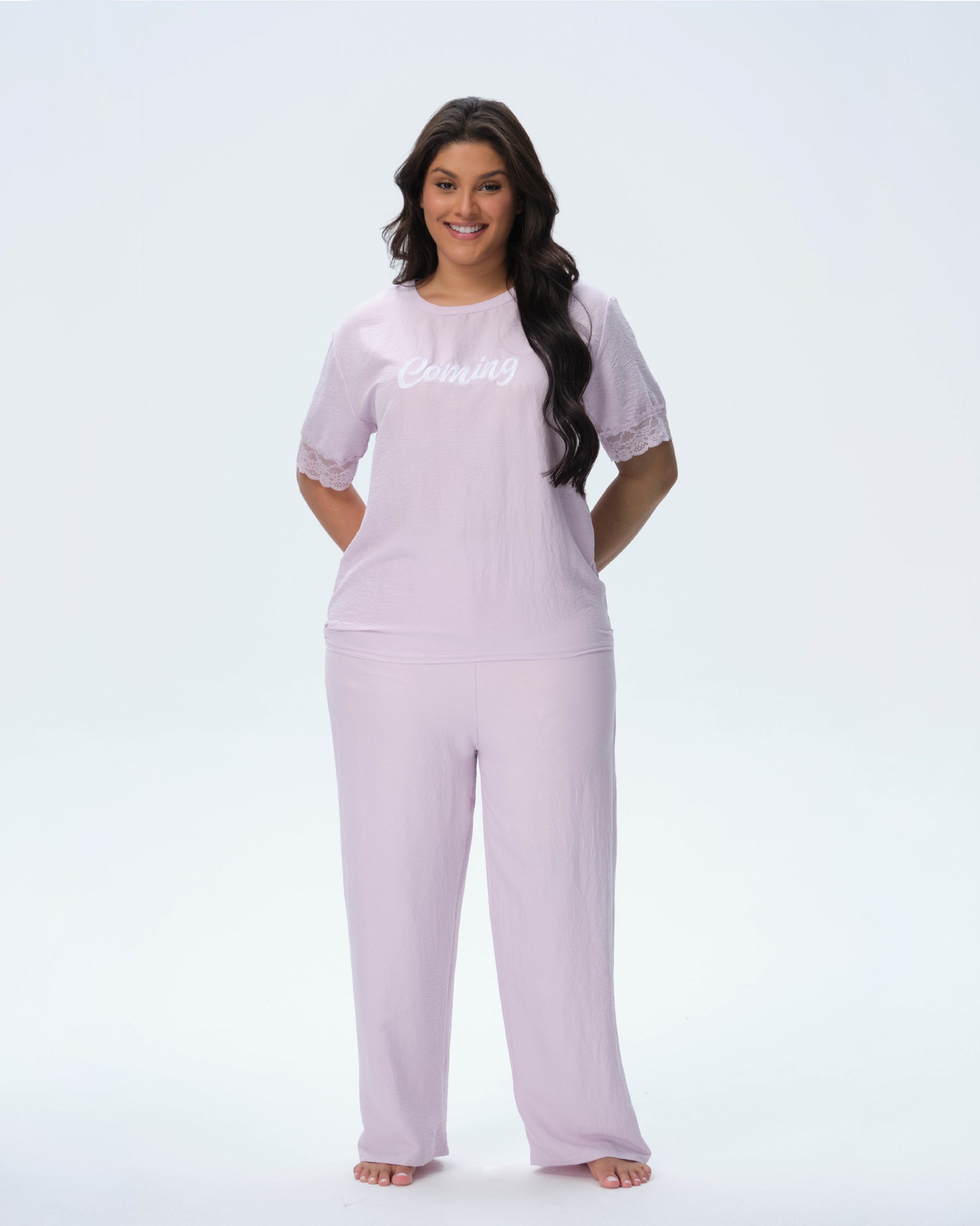 بيجامة نسائية - قطعتين (3XL-6XL)