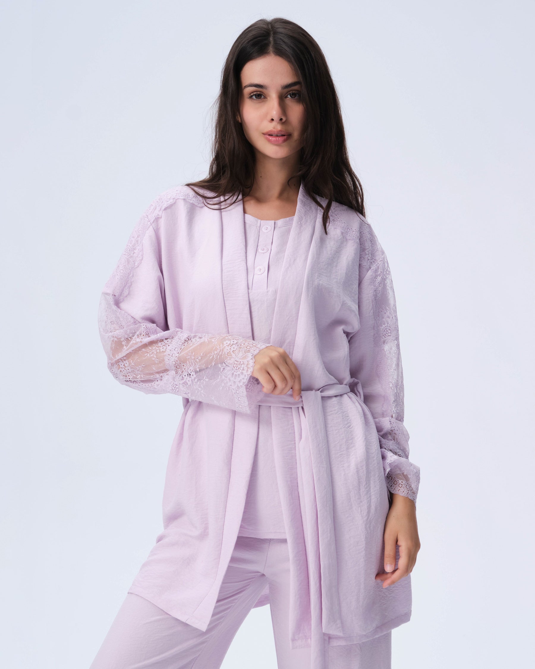بيجامة نسائية - 3 قطع (M-2XL)