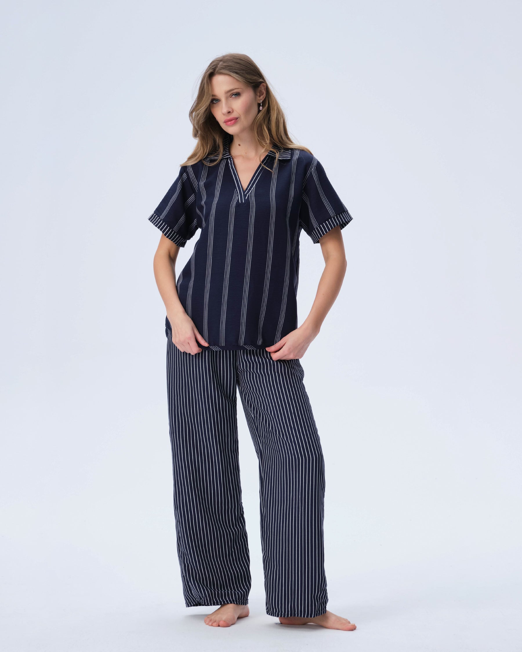 بيجامة نسائية - قطعتين (M-2XL)