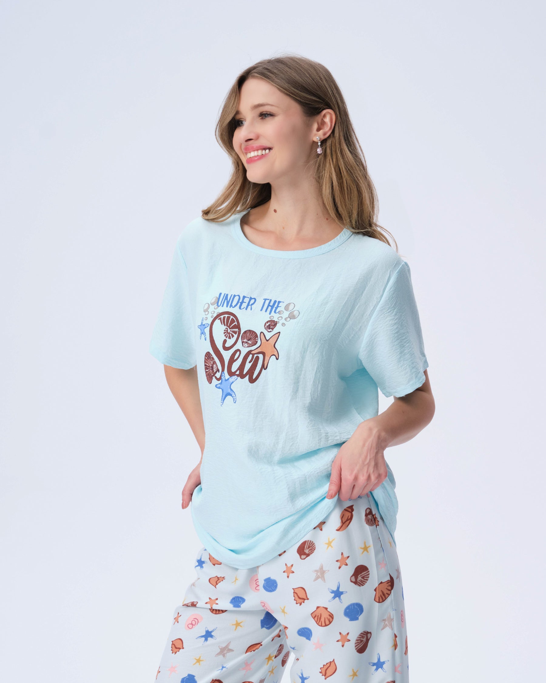 بيجامة نسائية - قطعتين (M-2XL)