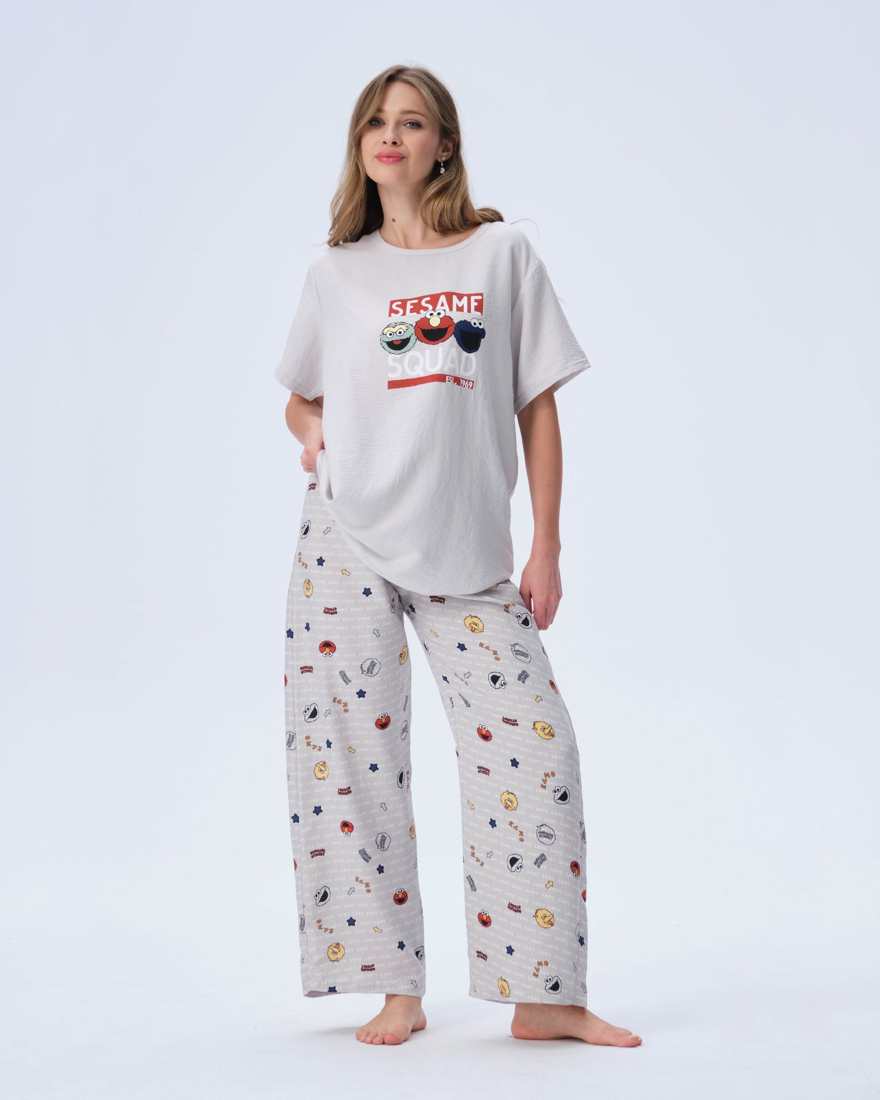 بيجامة نسائية - قطعتين (M-2XL)