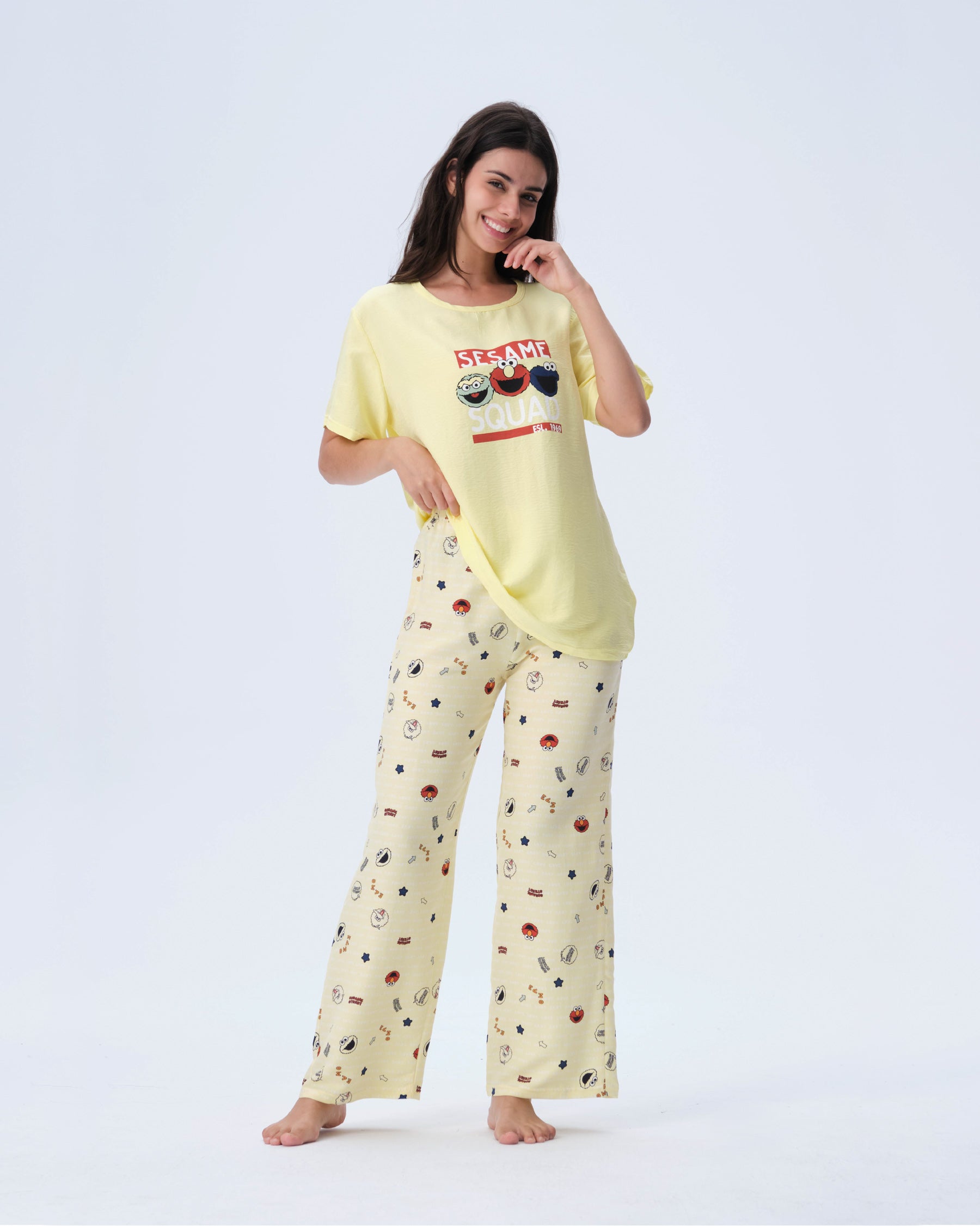 بيجامة نسائية - قطعتين (M-2XL)