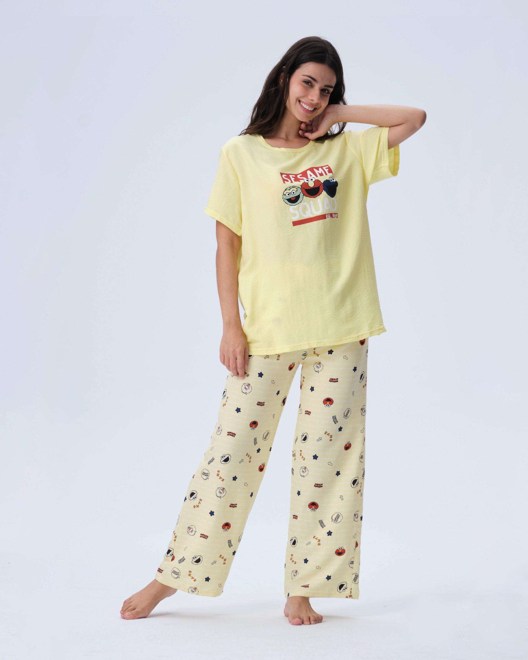 بيجامة نسائية - قطعتين (M-2XL)