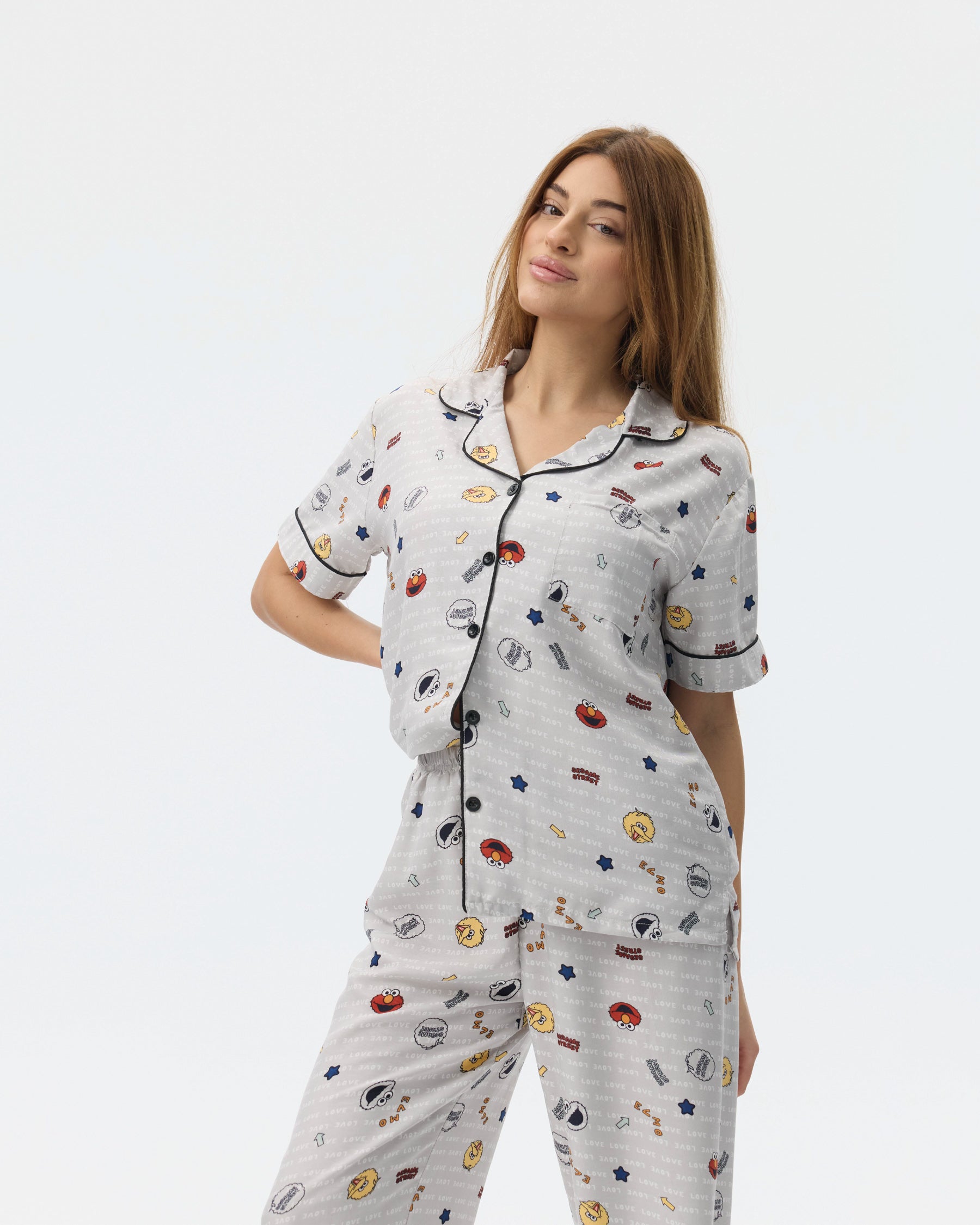 بيجامة نسائية - قطعتين (3XL-6XL)